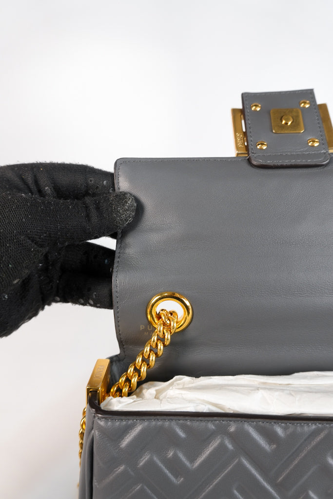 Baguette Small in Chain Midi Nappa Embossed Leather | Purse Maison Luxury Bags Shop