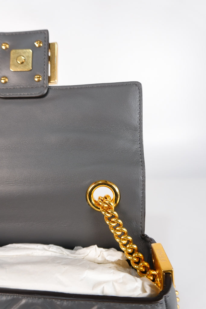 Baguette Small in Chain Midi Nappa Embossed Leather | Purse Maison Luxury Bags Shop