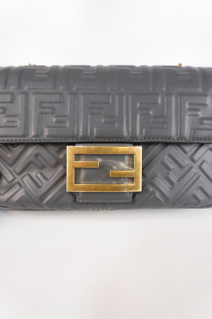 Baguette Small in Chain Midi Nappa Embossed Leather | Purse Maison Luxury Bags Shop