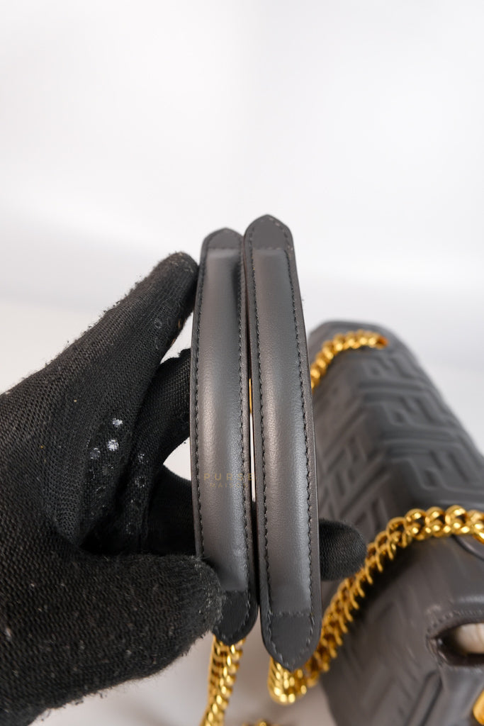 Baguette Small in Chain Midi Nappa Embossed Leather | Purse Maison Luxury Bags Shop