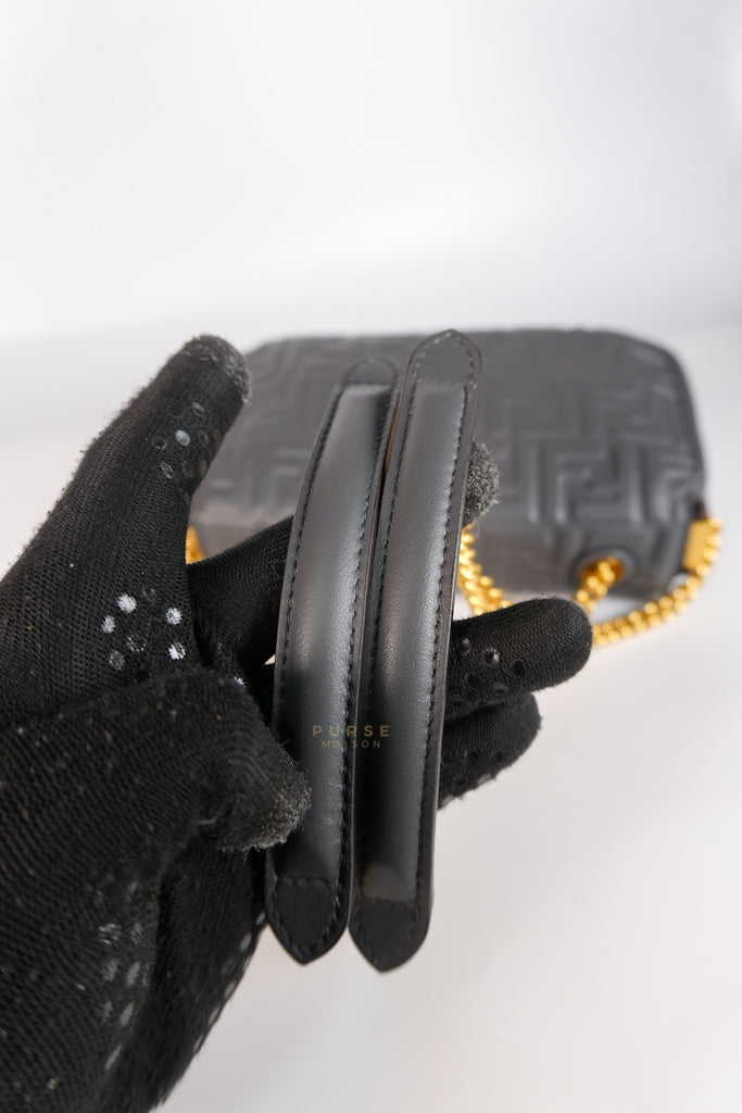 Baguette Small in Chain Midi Nappa Embossed Leather | Purse Maison Luxury Bags Shop