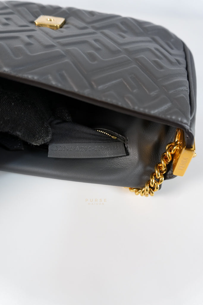 Baguette Small in Chain Midi Nappa Embossed Leather | Purse Maison Luxury Bags Shop