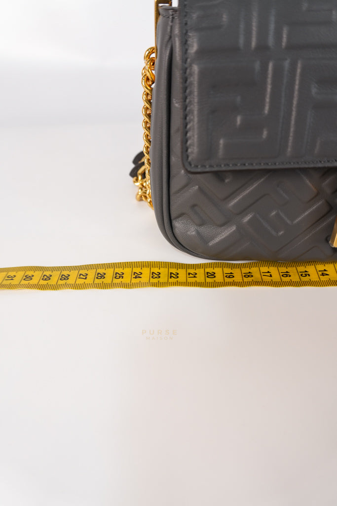 Baguette Small in Chain Midi Nappa Embossed Leather | Purse Maison Luxury Bags Shop