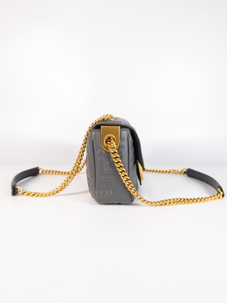 Baguette Small in Chain Midi Nappa Embossed Leather | Purse Maison Luxury Bags Shop