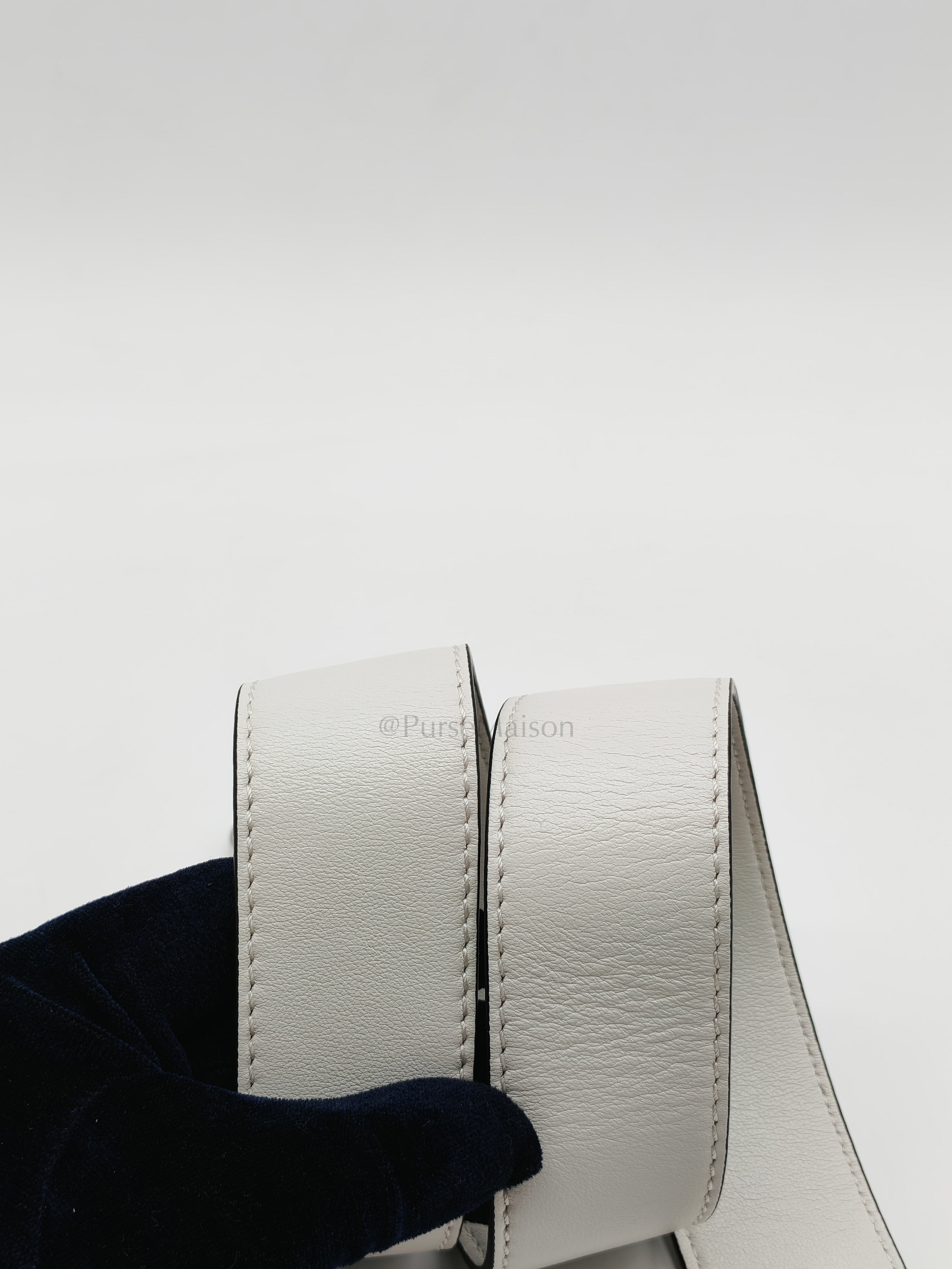 Baguette Vitello Nappa Leather in White Shoulder Bag | Purse Maison Luxury Bags Shop