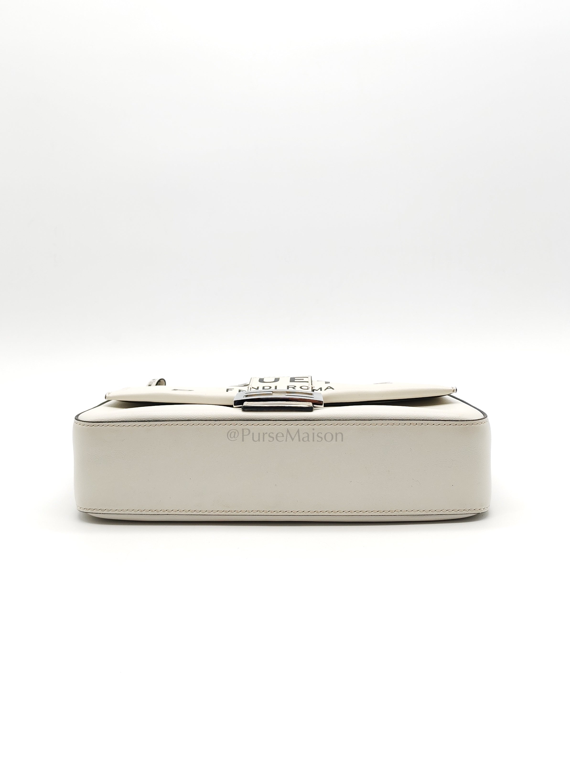 Baguette Vitello Nappa Leather in White Shoulder Bag | Purse Maison Luxury Bags Shop
