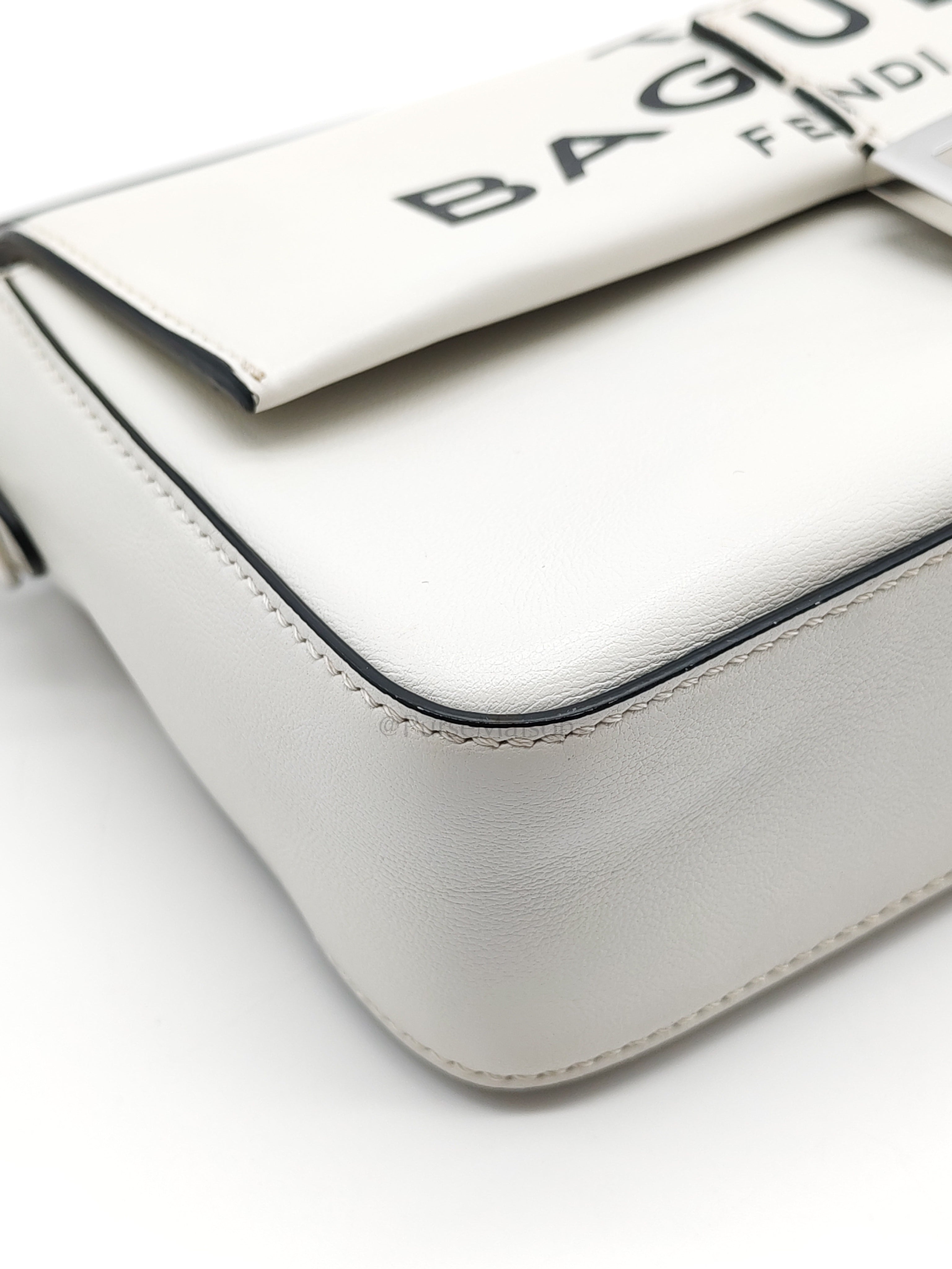 Baguette Vitello Nappa Leather in White Shoulder Bag | Purse Maison Luxury Bags Shop