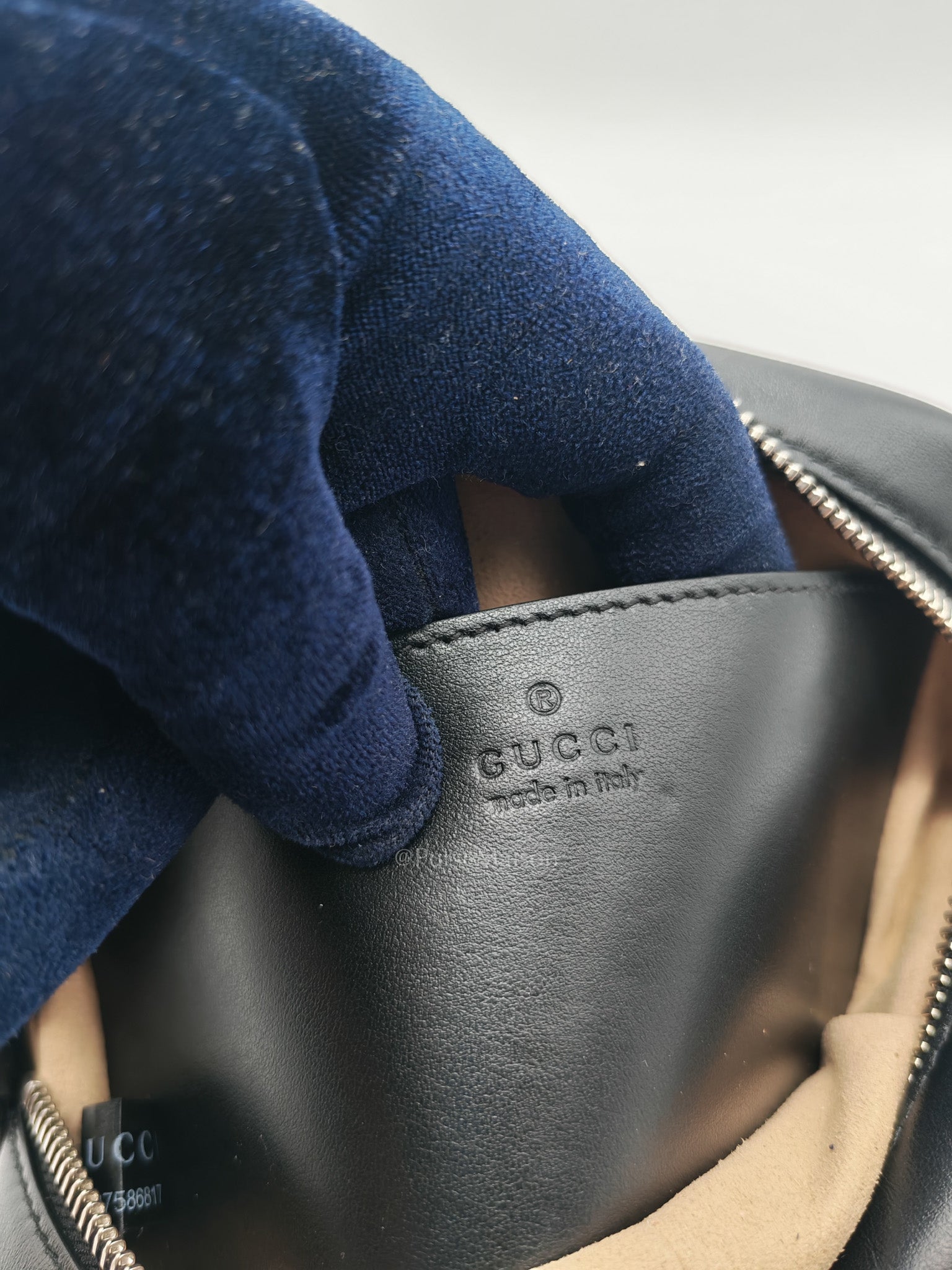 GG Marmont Mini Camera Bag in Black Quilted Matelasse Leather and Silver Hardware