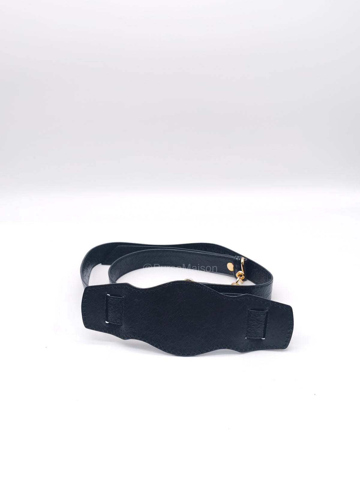 Balenciaga Bowler Bag in Black Crinkled Lambskin Leather and Gold Hardware | Purse Maison Luxury Bags Shop