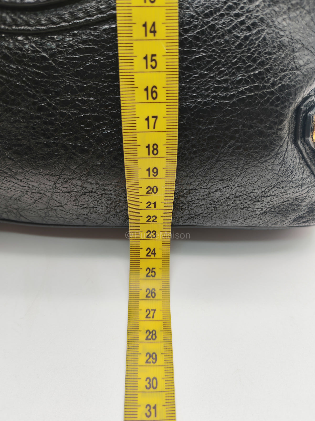 Balenciaga Bowler Bag in Black Crinkled Lambskin Leather and Gold Hardware | Purse Maison Luxury Bags Shop