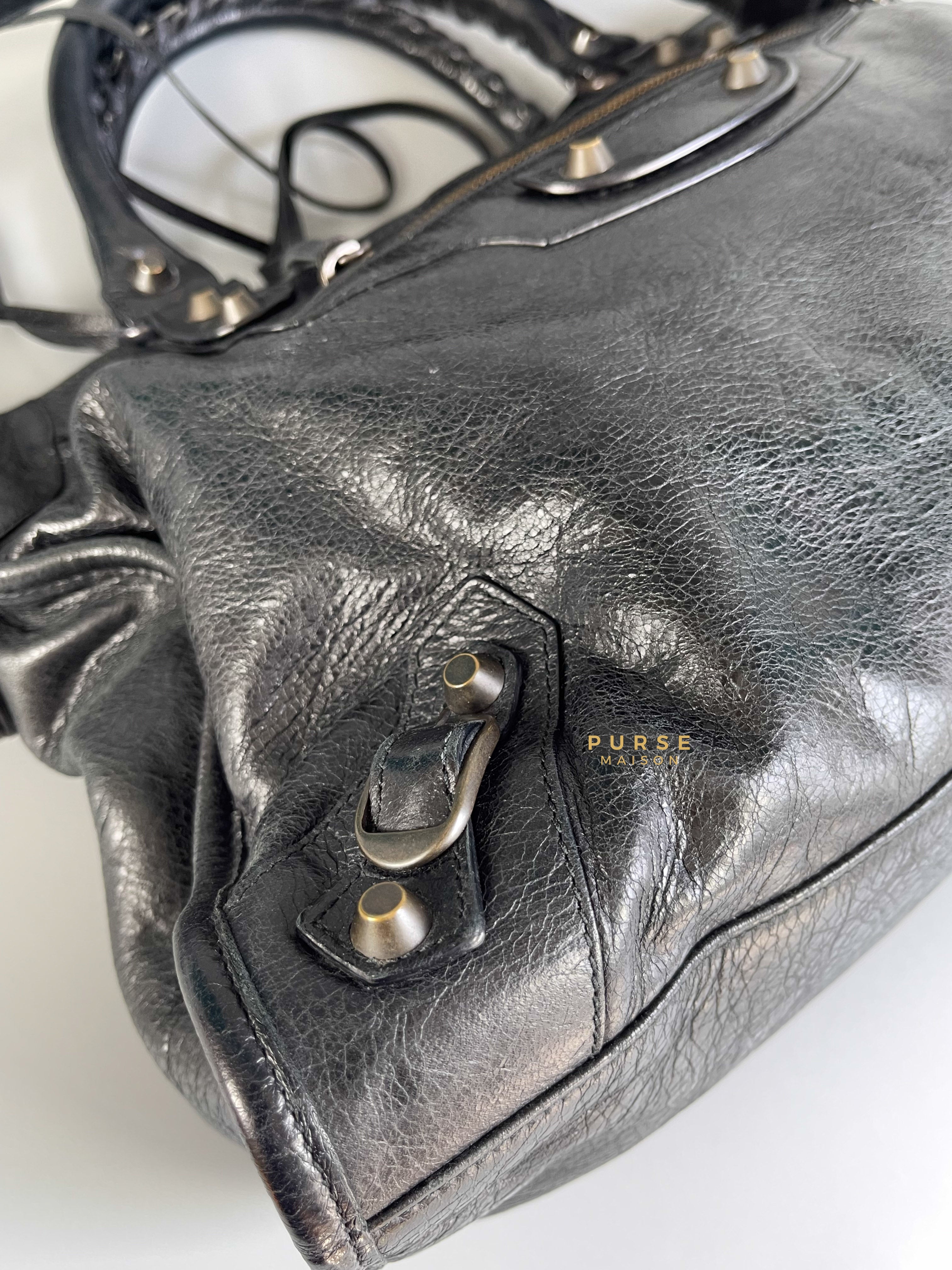 Balenciaga City Metallic Edge Black (Medium) | Purse Maison Luxury Bags Shop