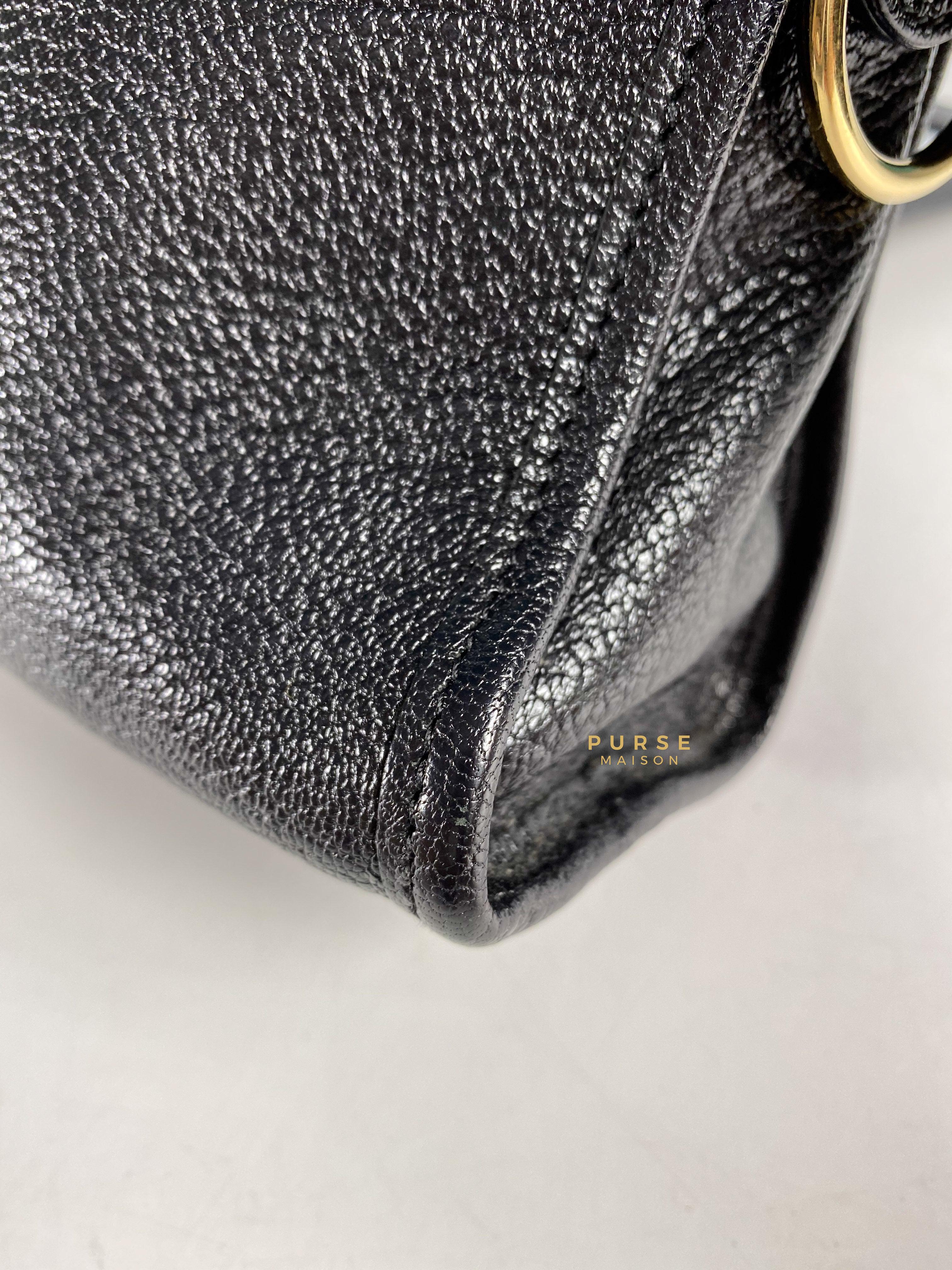 Balenciaga City Metallic Edge Mini Black Goatskin and Gold Hardware | Purse Maison Luxury Bags Shop