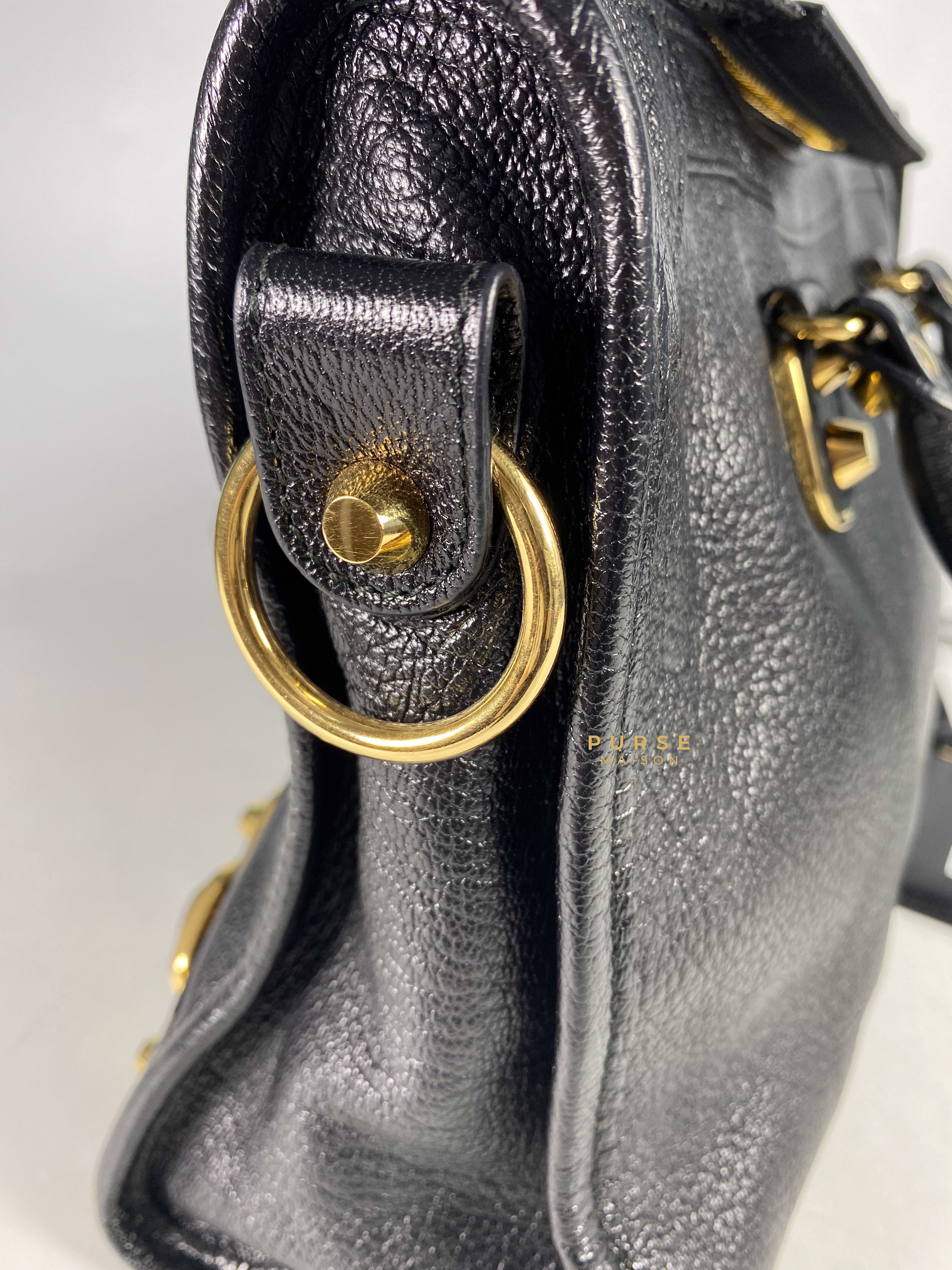 Balenciaga City Metallic Edge Small Black Leather and Gold Hardware | Purse Maison Luxury Bags Shop