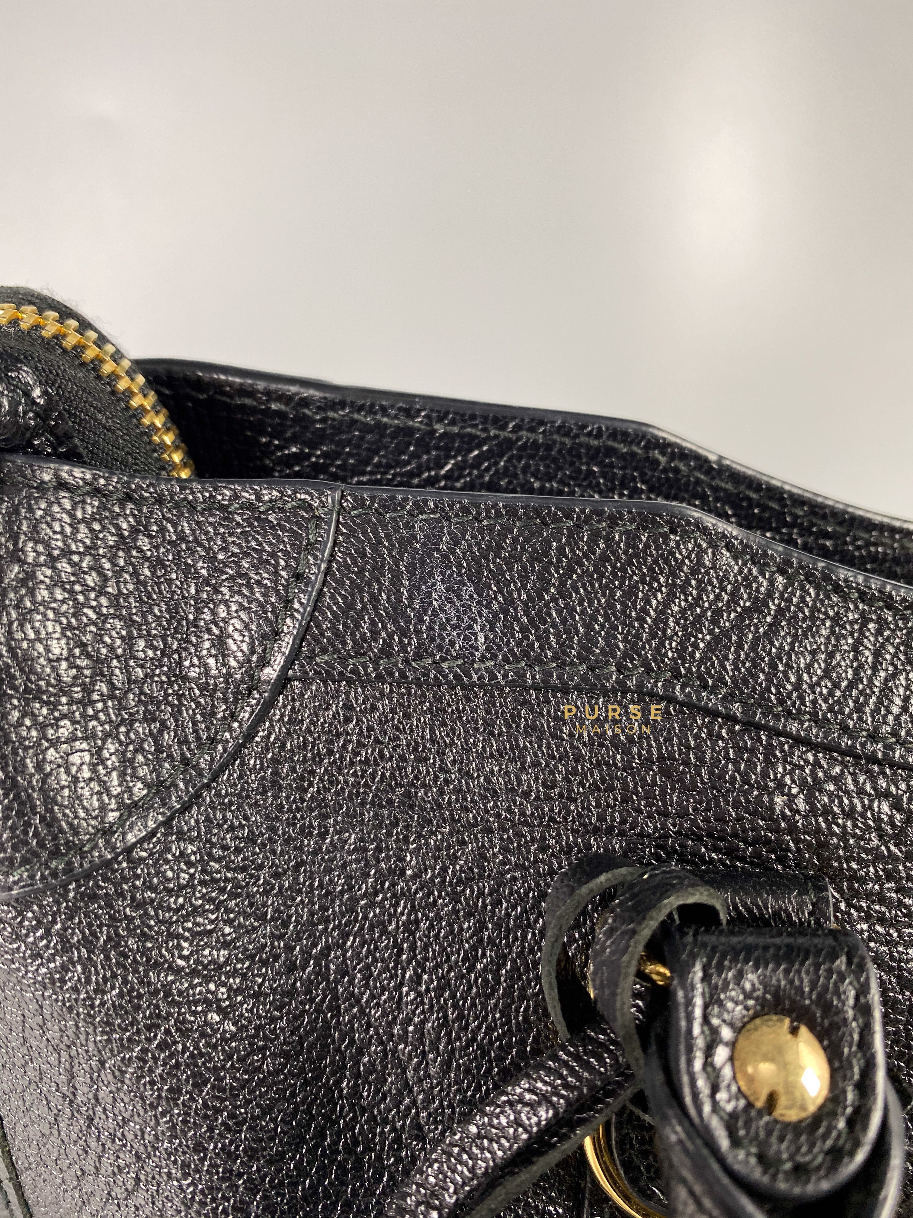 Balenciaga City Metallic Edge Small Black Leather and Gold Hardware | Purse Maison Luxury Bags Shop