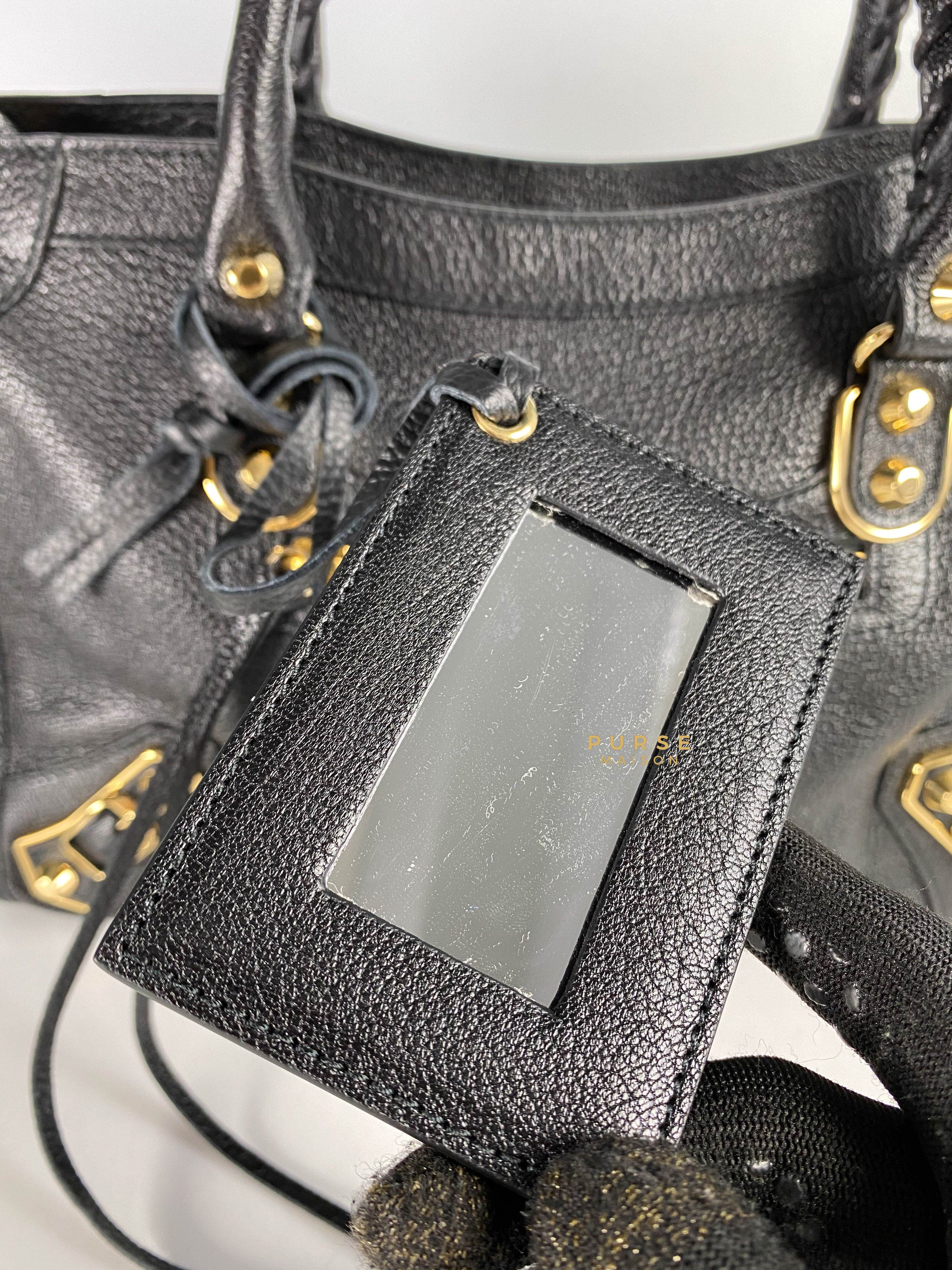 Balenciaga mini city gold hot sale hardware