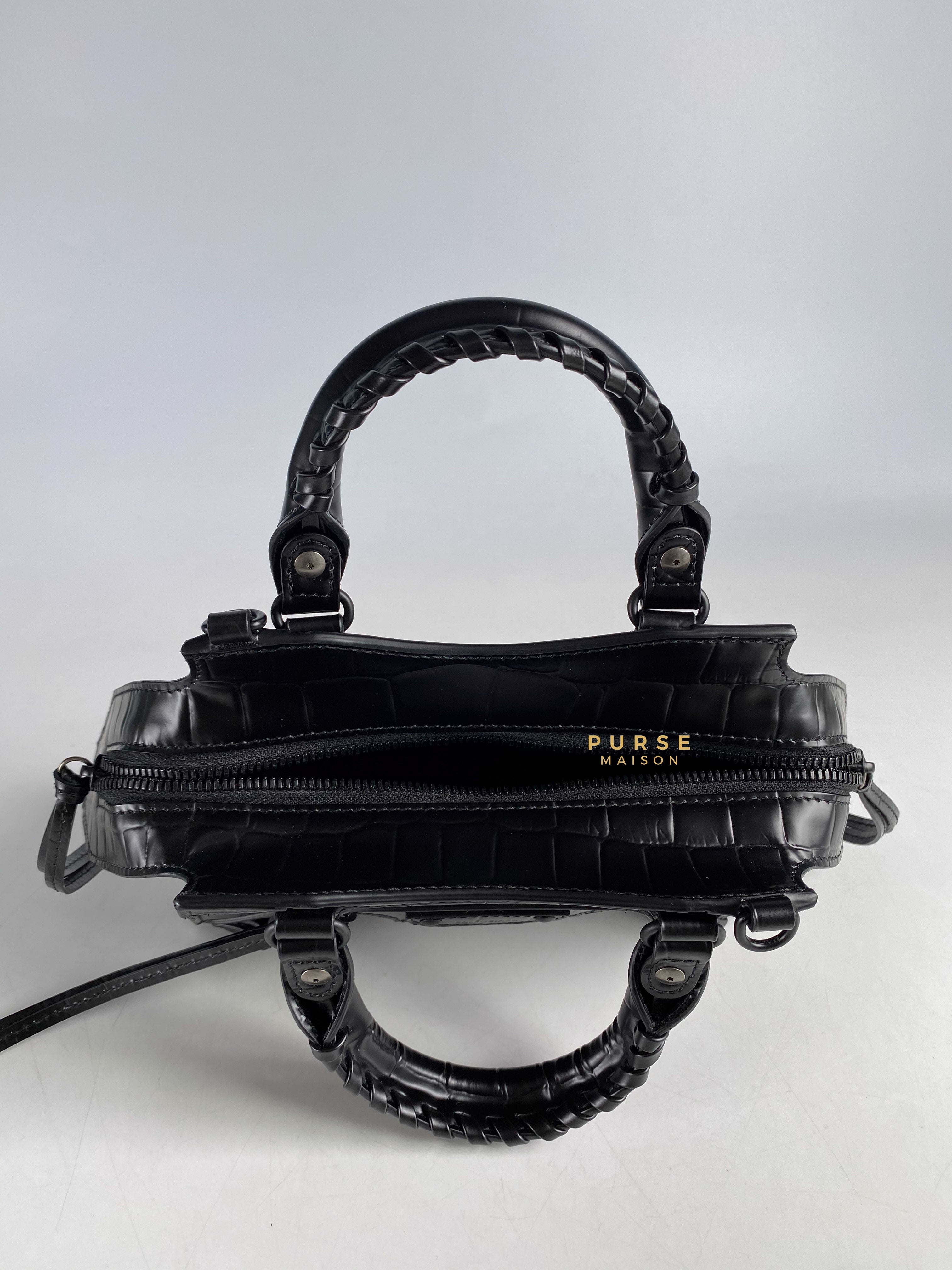 Balenciaga Croc Mini Neo Classic So Black | Purse Maison Luxury Bags Shop