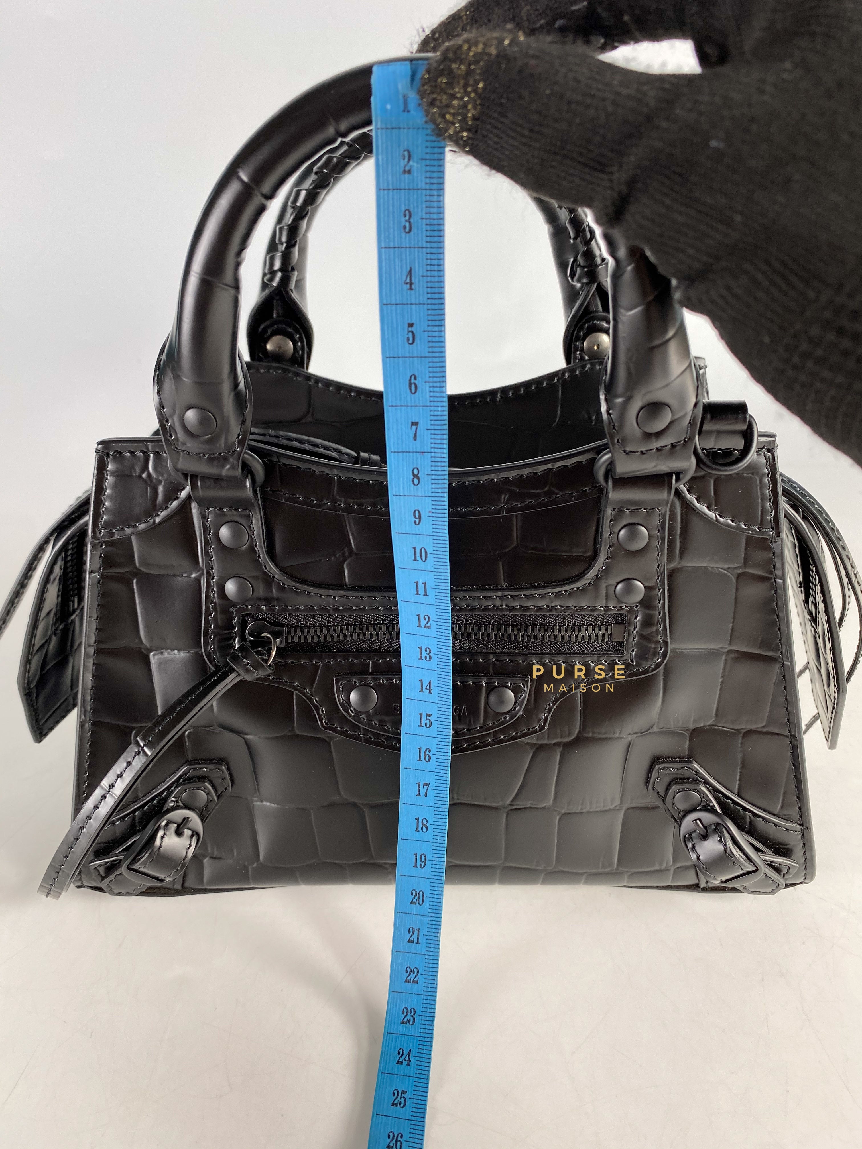 Balenciaga Croc Mini Neo Classic So Black | Purse Maison Luxury Bags Shop