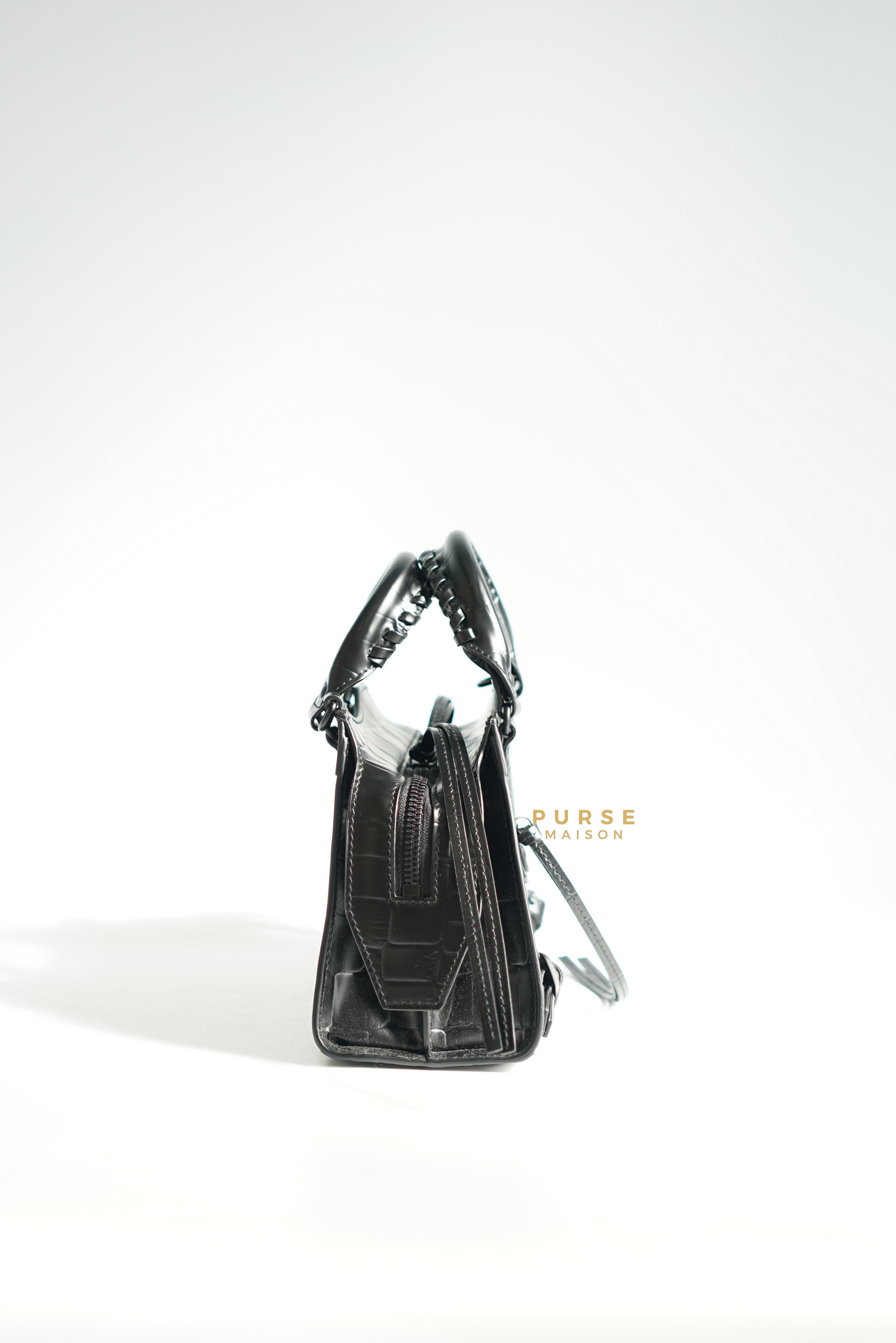 Balenciaga Croc Mini Neo Classic So Black | Purse Maison Luxury Bags Shop