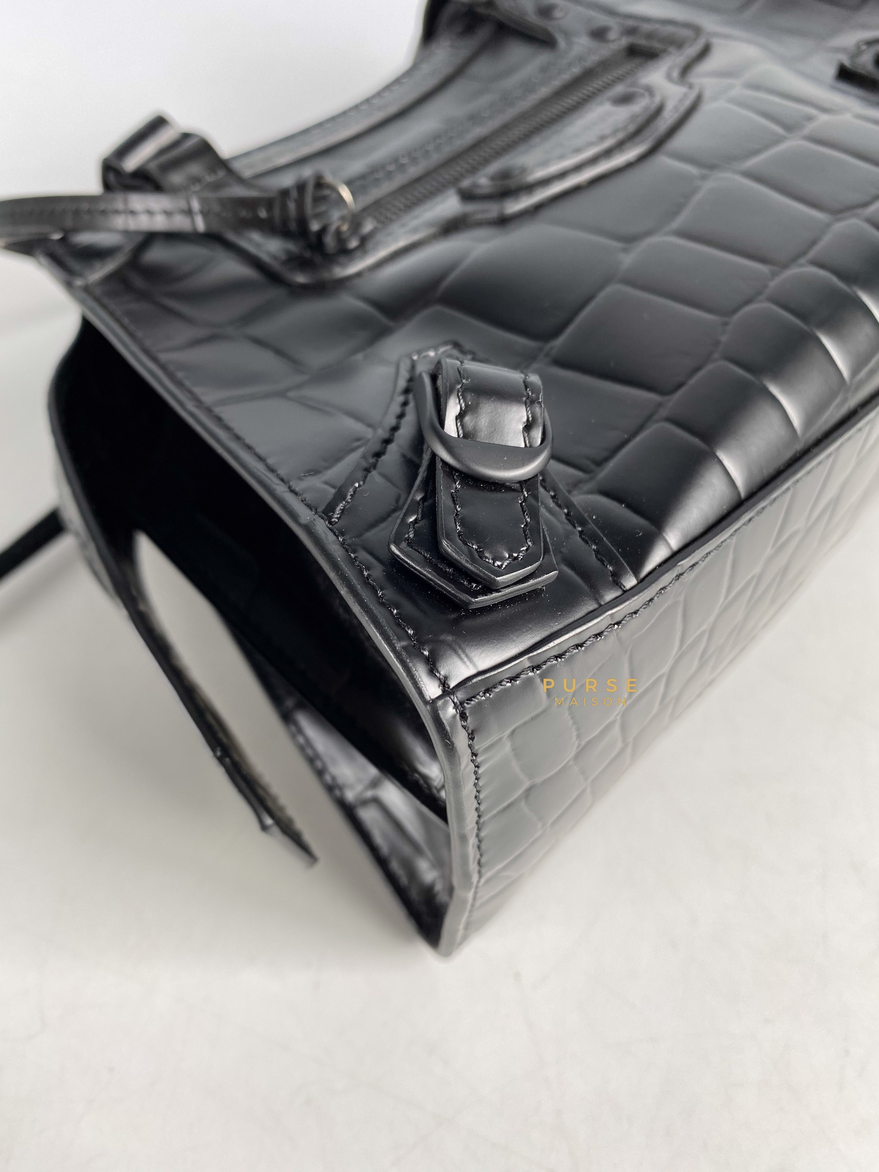 Balenciaga Croc Mini Neo Classic So Black | Purse Maison Luxury Bags Shop