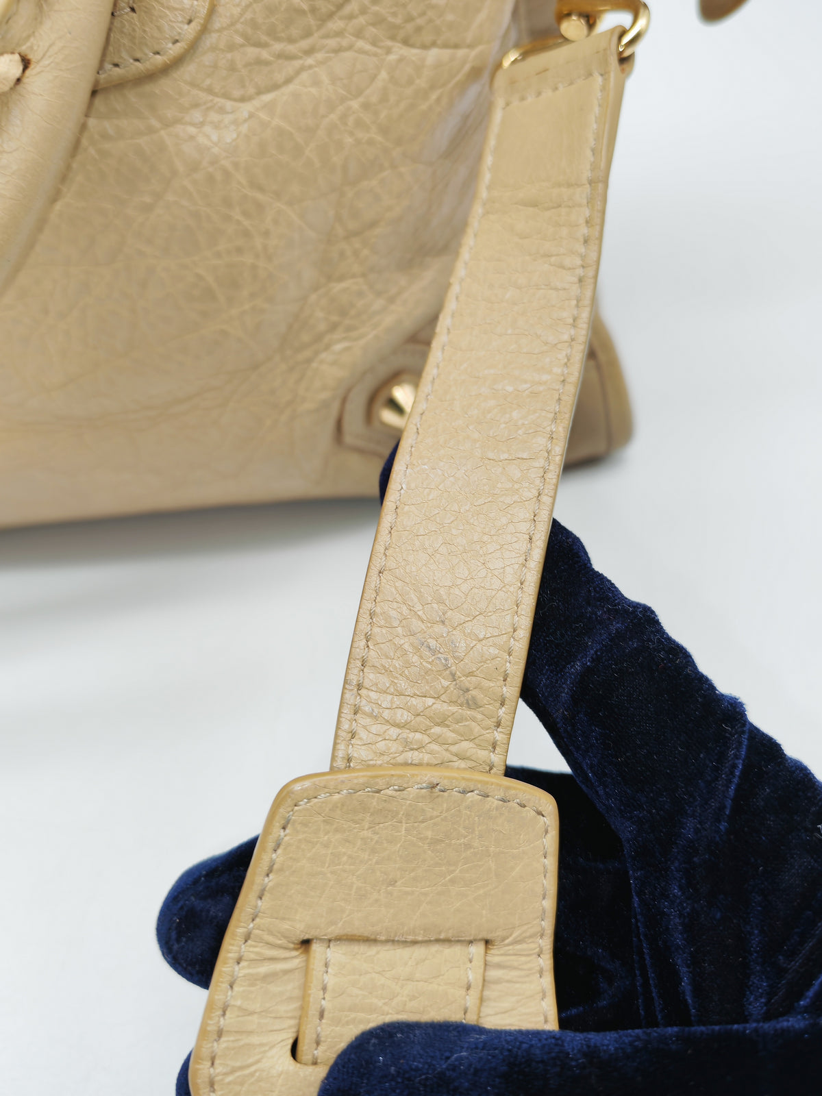 Balenciaga Giant 12 City Bag in Beige Distressed Lambskin Leather and Gold Hardware | Purse Maison Luxury Bags Shop