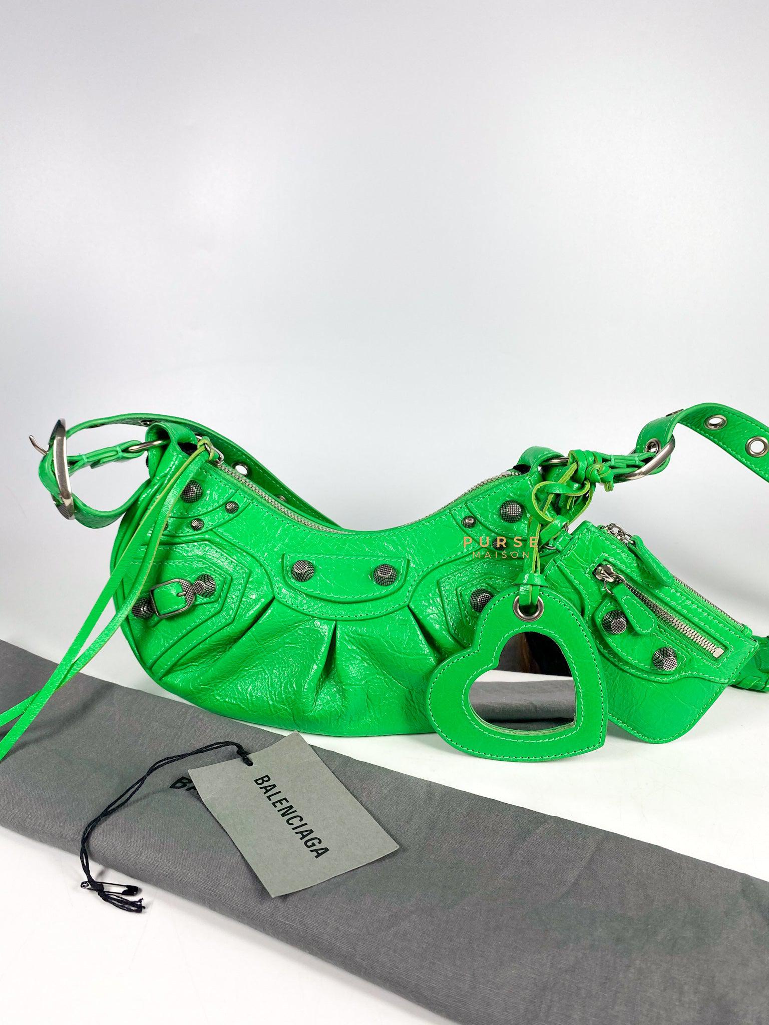 Balenciaga neon best sale green bag