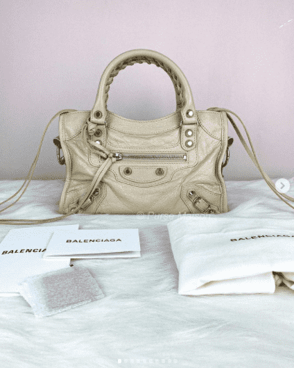 Balenciaga Mini Classic City YR 2019 Lambskin Silver