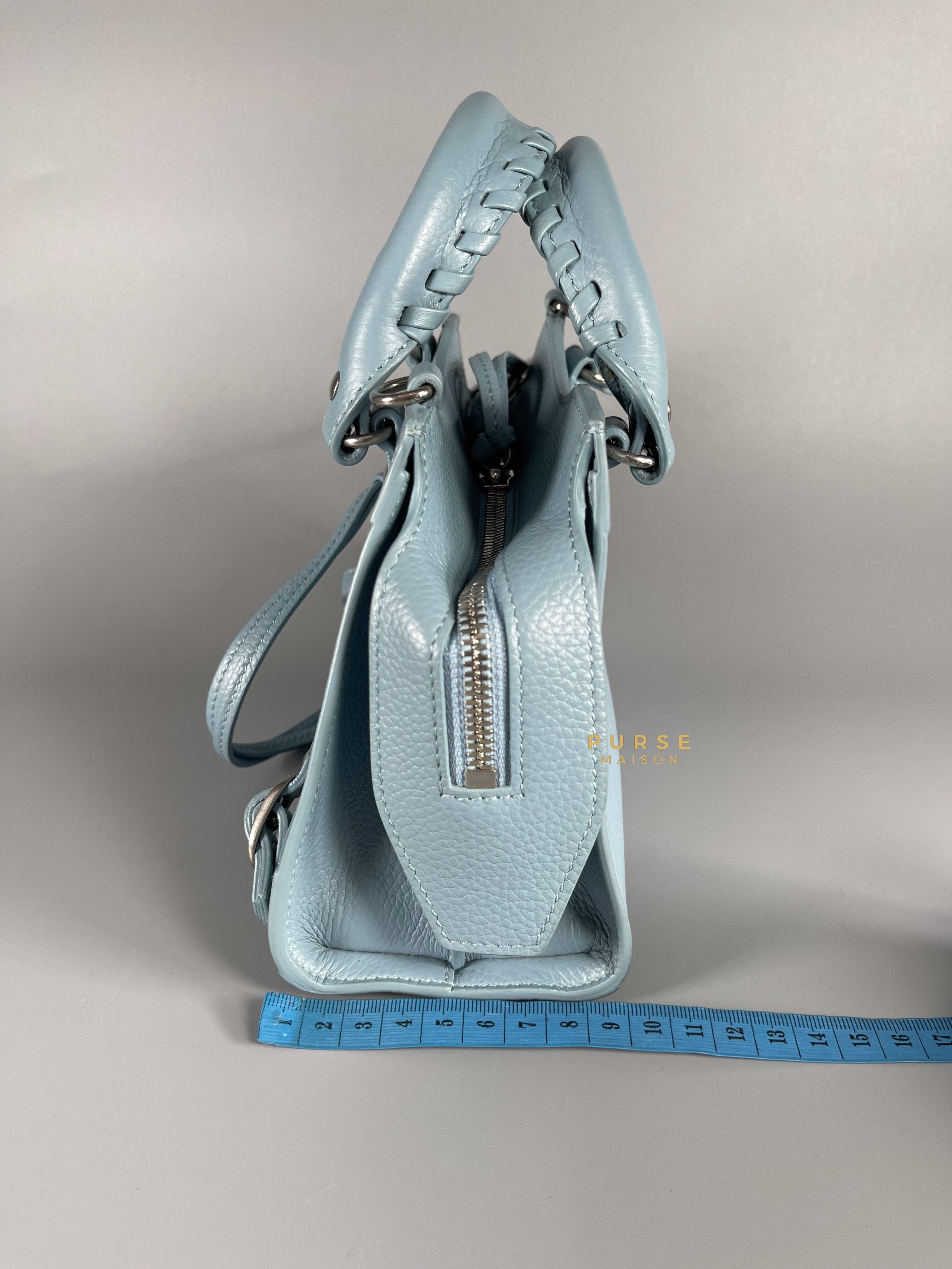 Blue and silver online bag