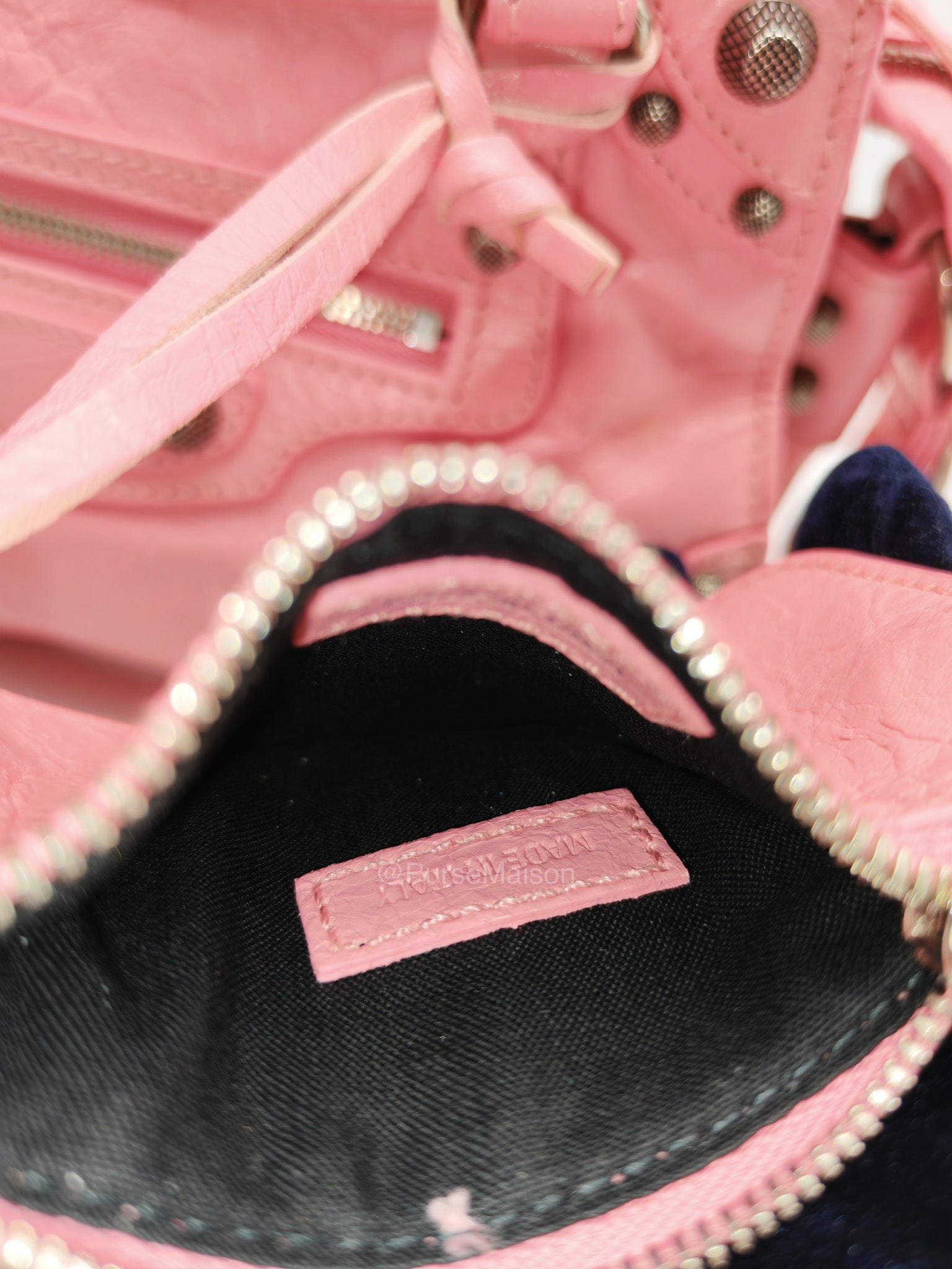 Balenciaga Neo Cagole Small in Sweet Pink Arena Lambskin Leather and Silver Hardware | Purse Maison Luxury Bags Shop