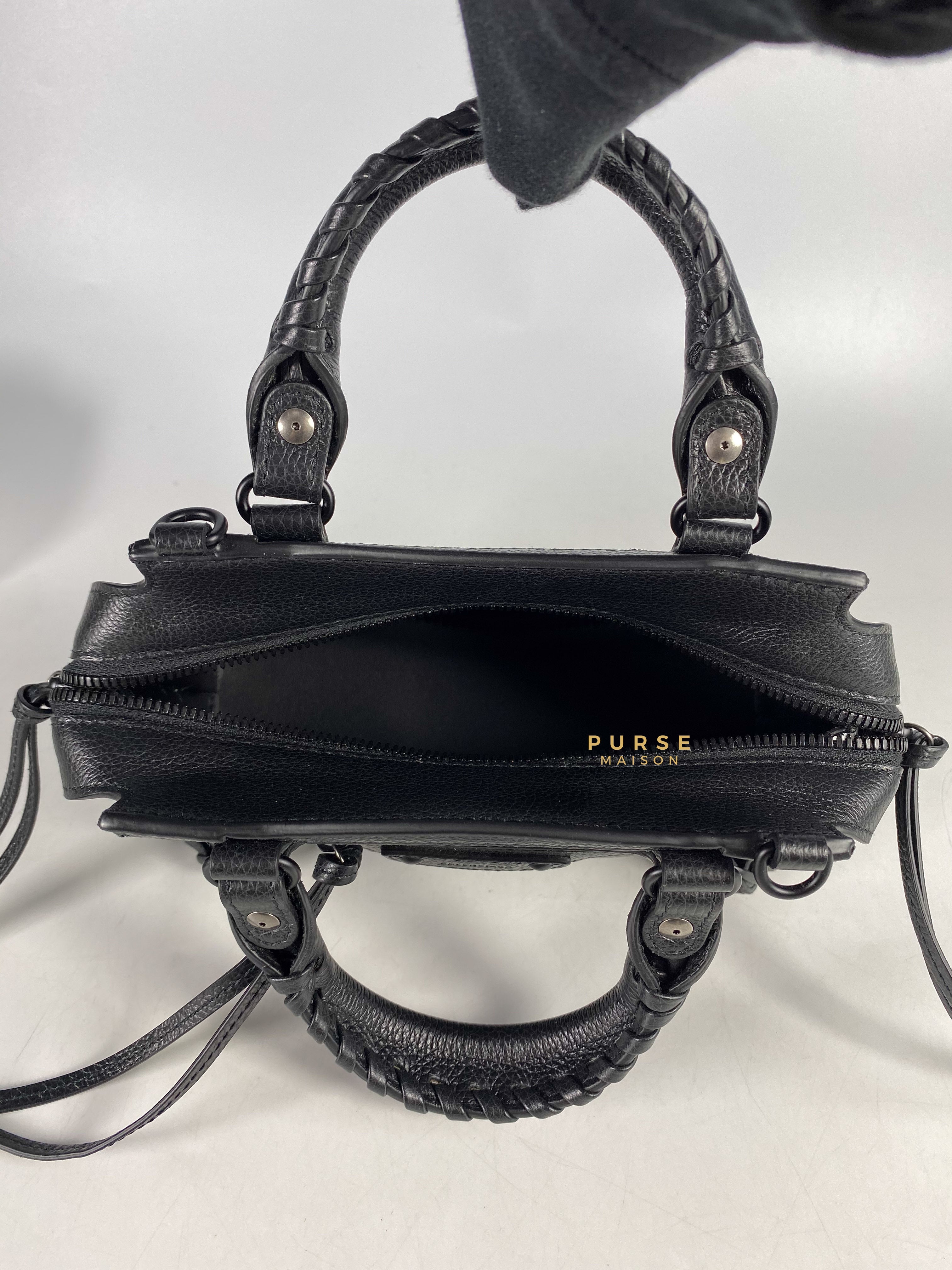 Balenciaga Neo Mini All Black Bag | Purse Maison Luxury Bags Shop