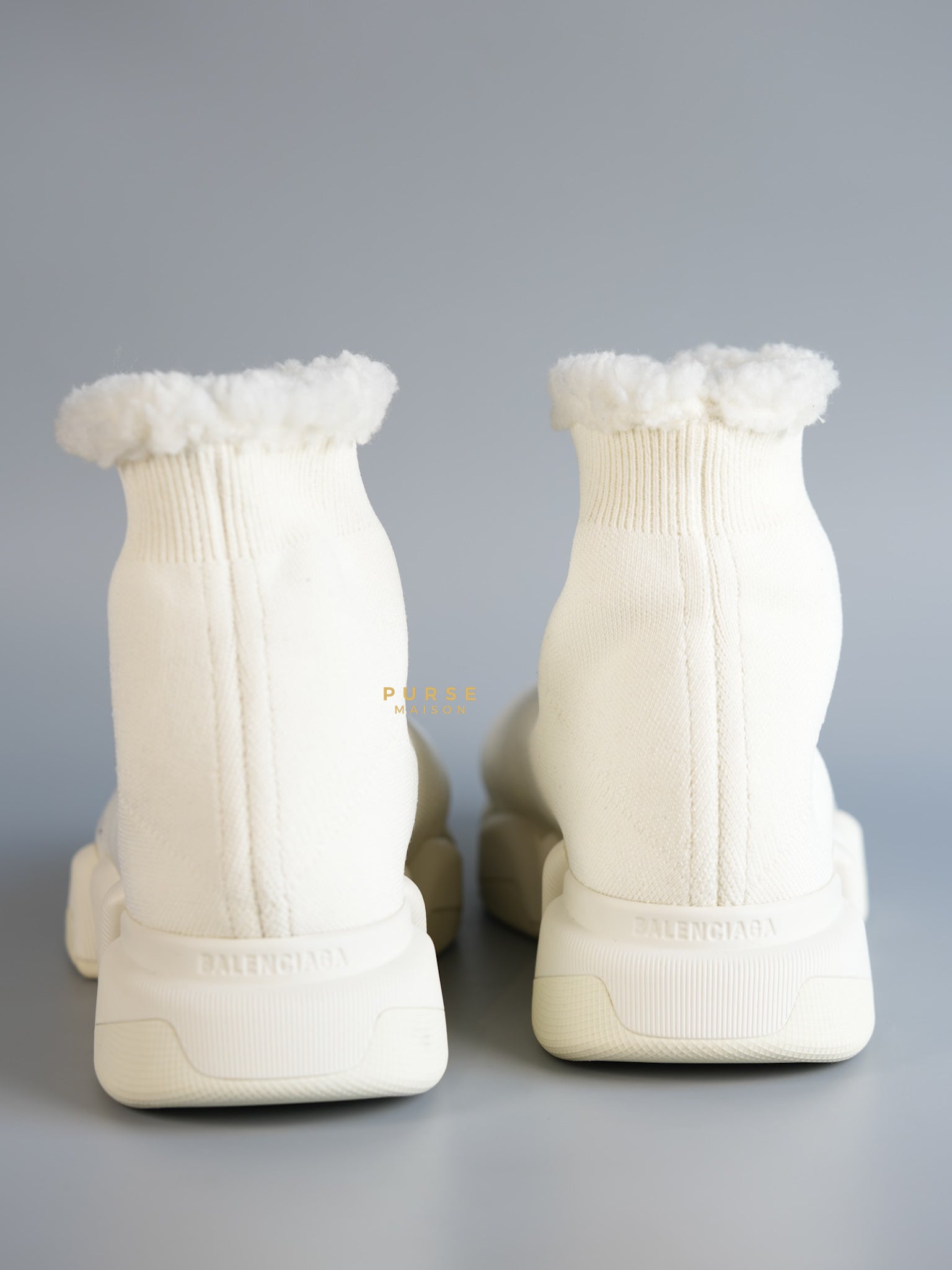 Speed 2.0 Faux Fur Sock Sneakers Size 38 EU (24cm) | Purse Maison Luxury Bags Shop