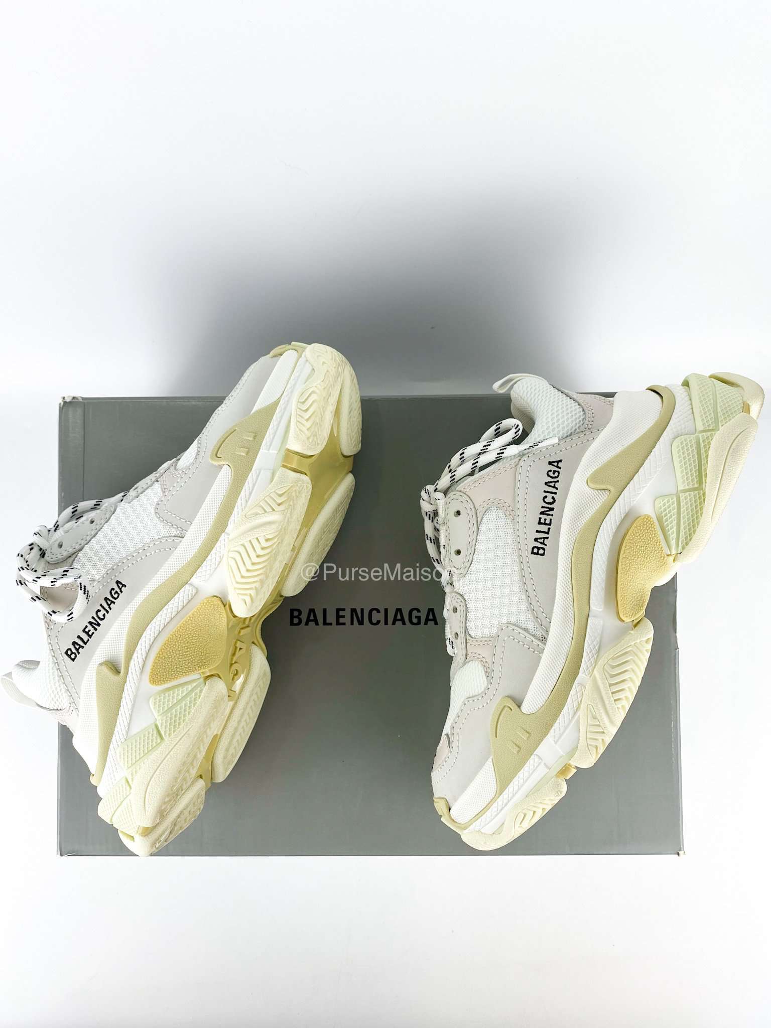 Balenciaga Women’s Triple S Sneaker in White Size 35 EUR