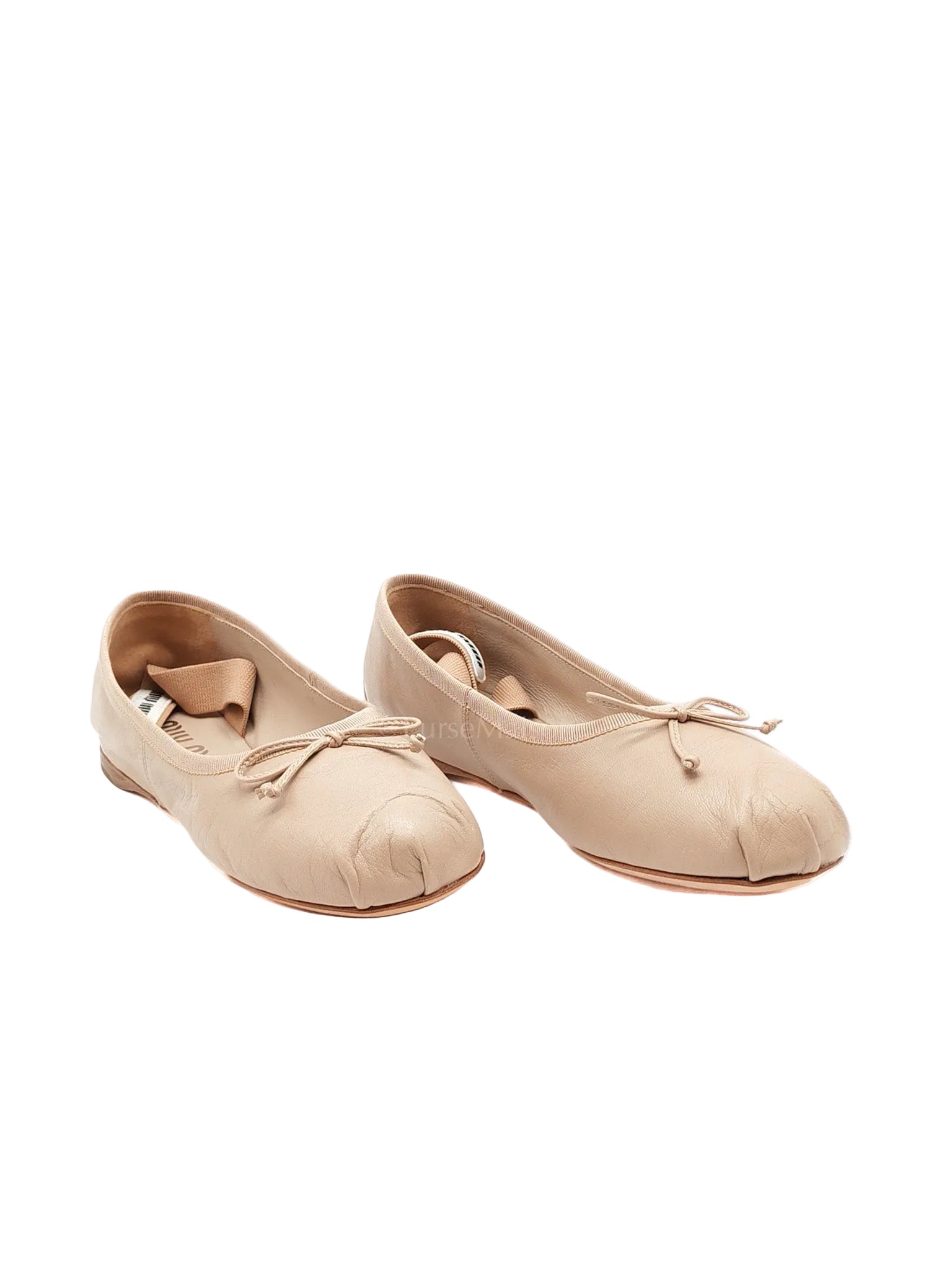 Ballerina Flats in Neutral Beige Size 37 (24cm) | Purse Maison Luxury Bags Shop