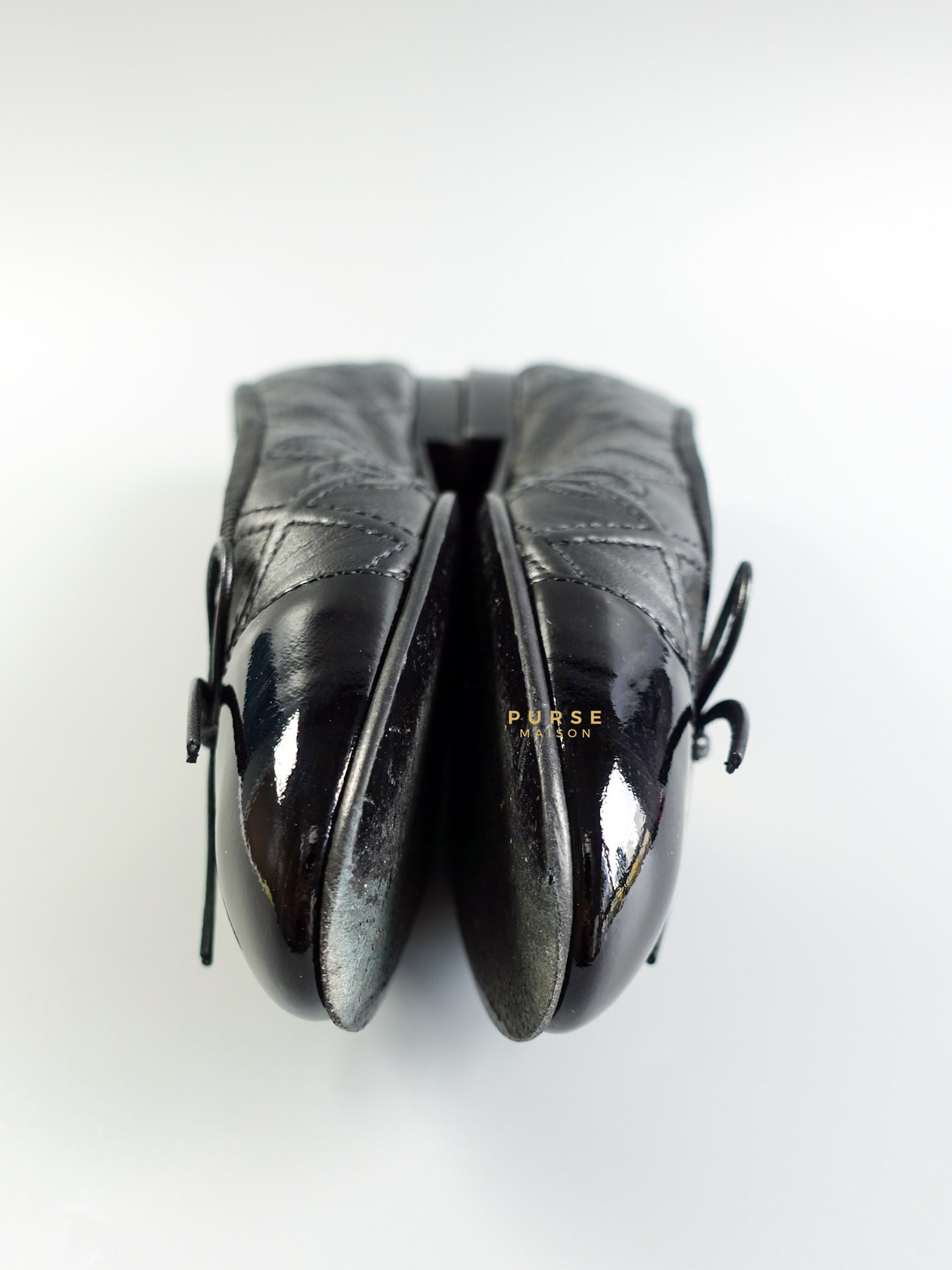 Ballerina Flats Noir Size 38 EU | Purse Maison Luxury Bags Shop