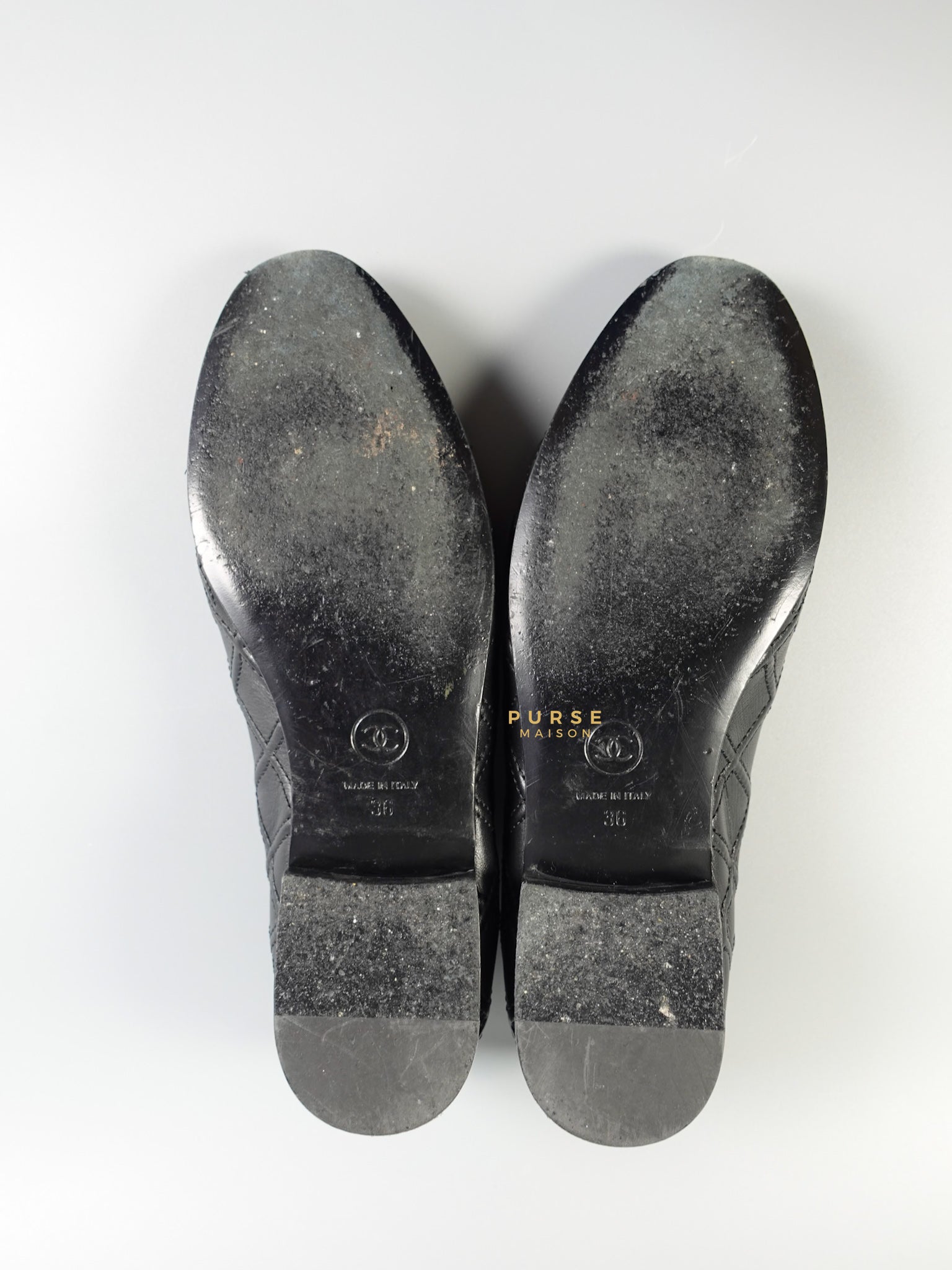 Ballerina Flats Noir Size 38 EU | Purse Maison Luxury Bags Shop