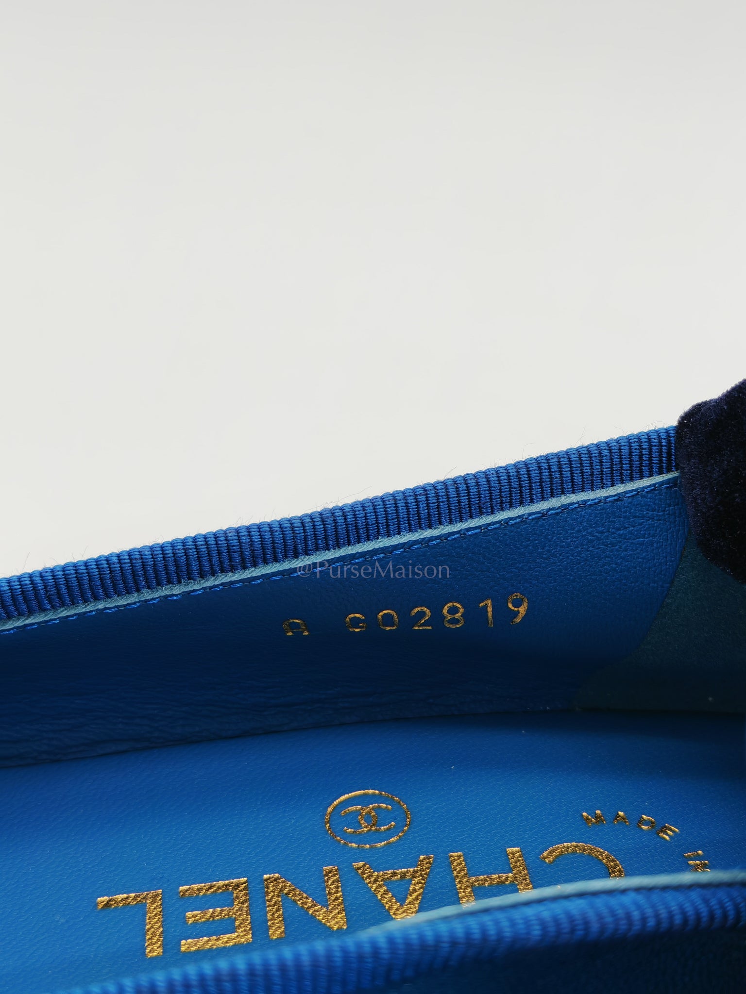 Ballet Flats in Blue Lambskin Leather Size 38EU (24cm) | Purse Maison Luxury Bags Shop