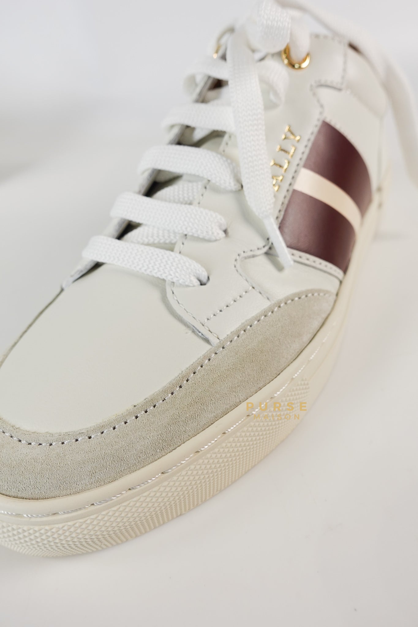 Bally Hely. O White Lambskin Sneaker Size 37.5 EU | Purse Maison Luxury Bags Shop