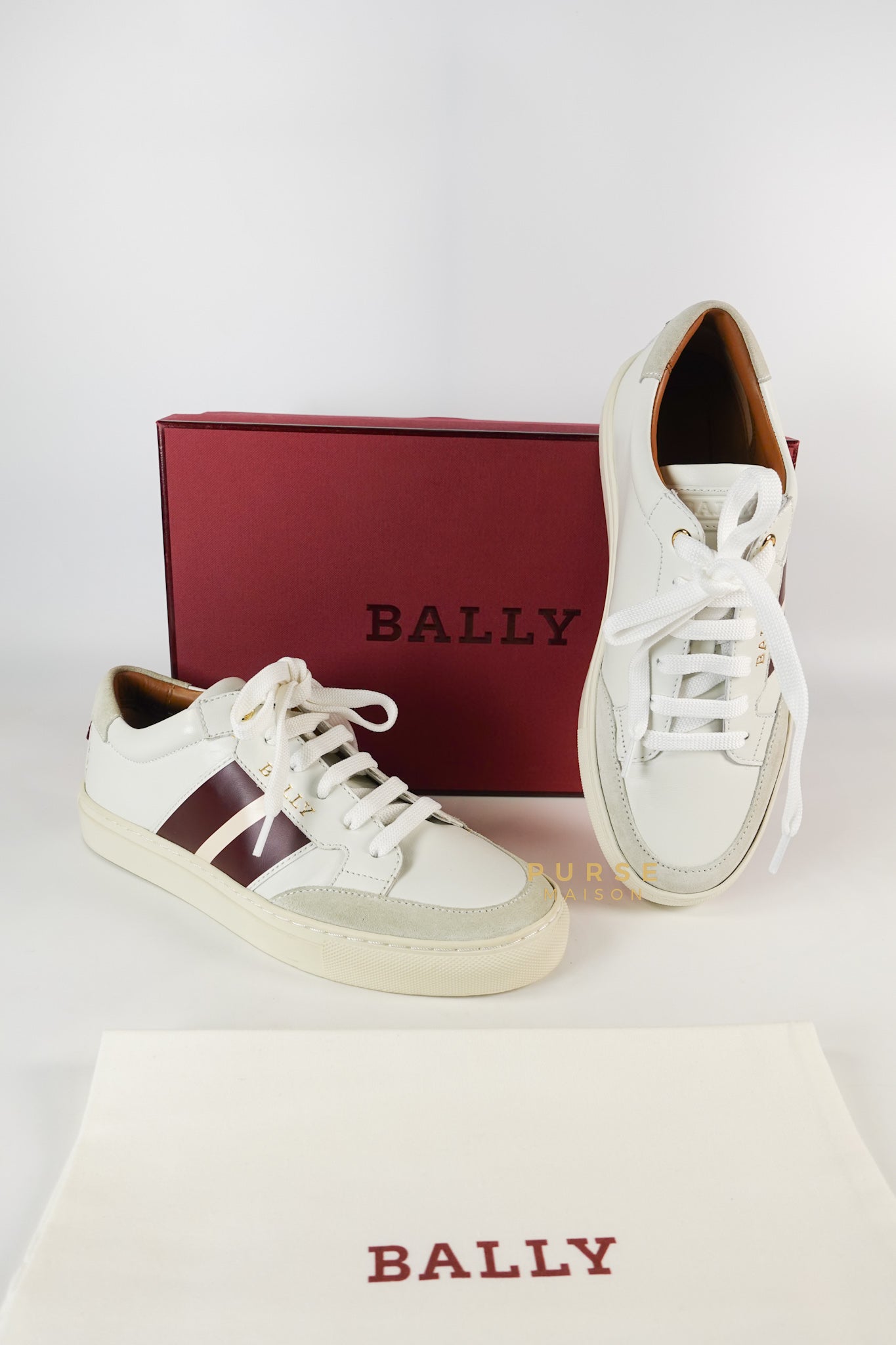 Bally Hely. O White Lambskin Sneaker Size 37.5 EU | Purse Maison Luxury Bags Shop