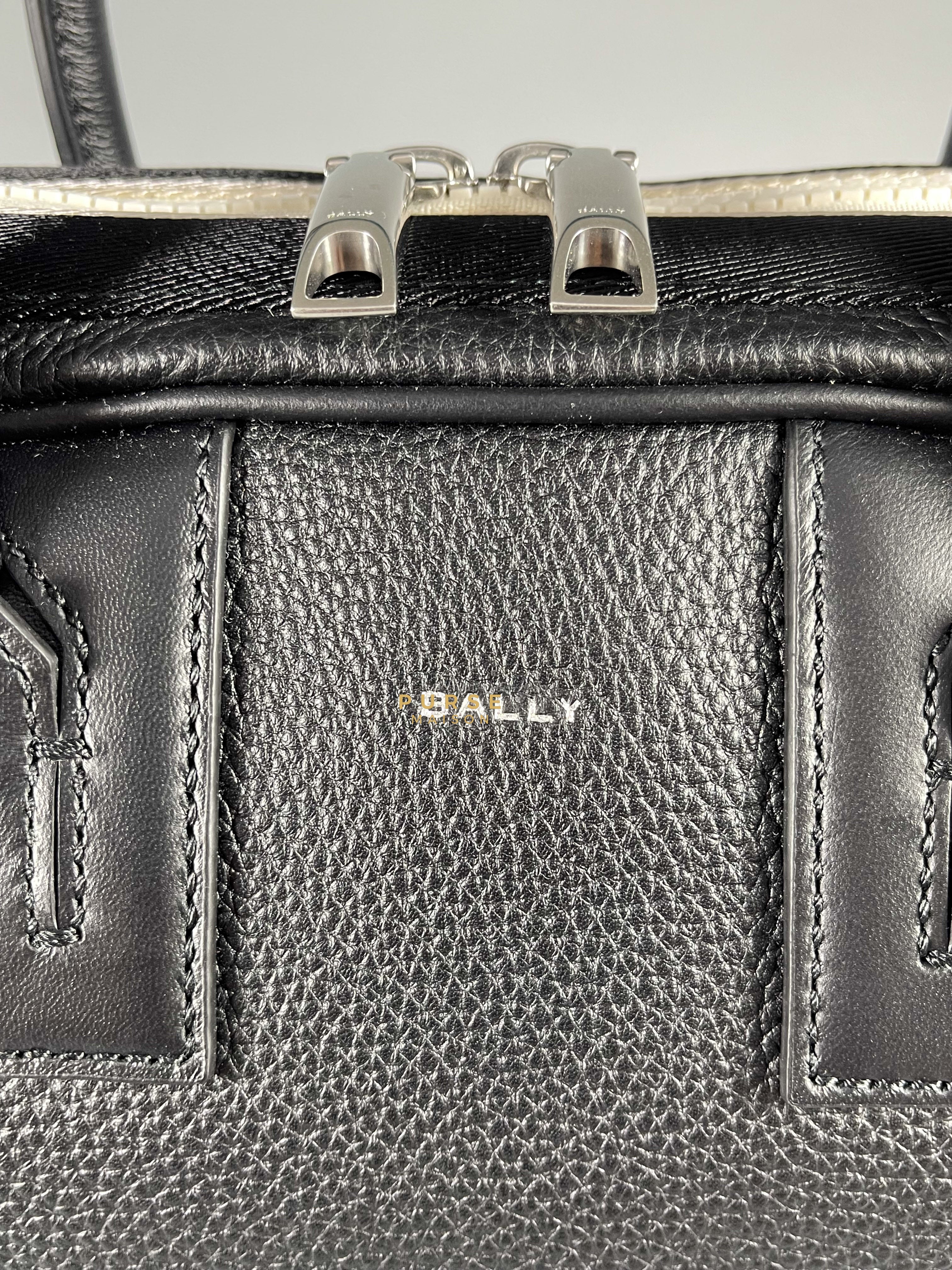 Bally Men’s Briefcase Black in Grained Leather | Purse Maison Luxury Bags Shop