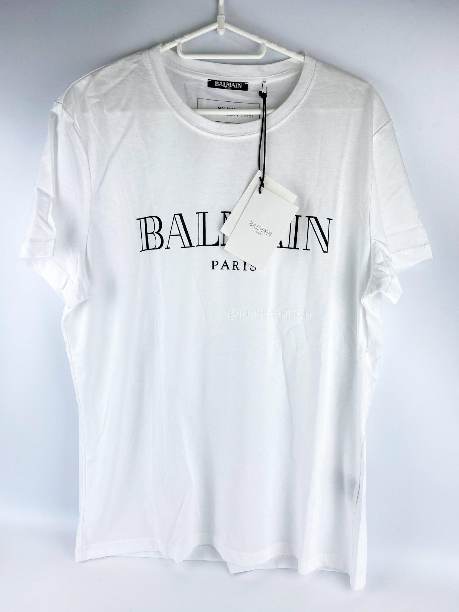 Balmain Gab Blanc (White) Shirt (Size Large)