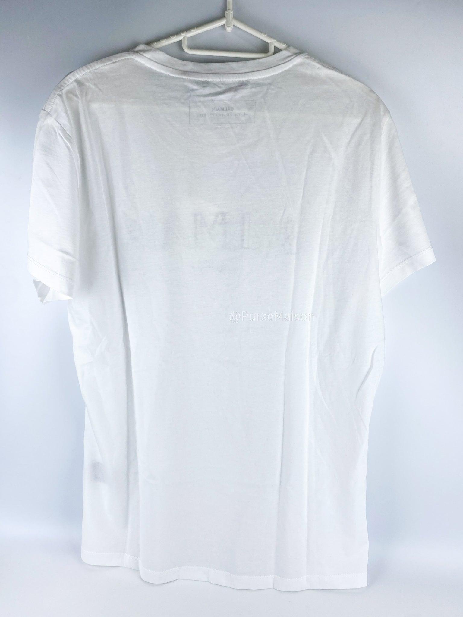 Balmain Gab Blanc (White) Shirt (Size Large)