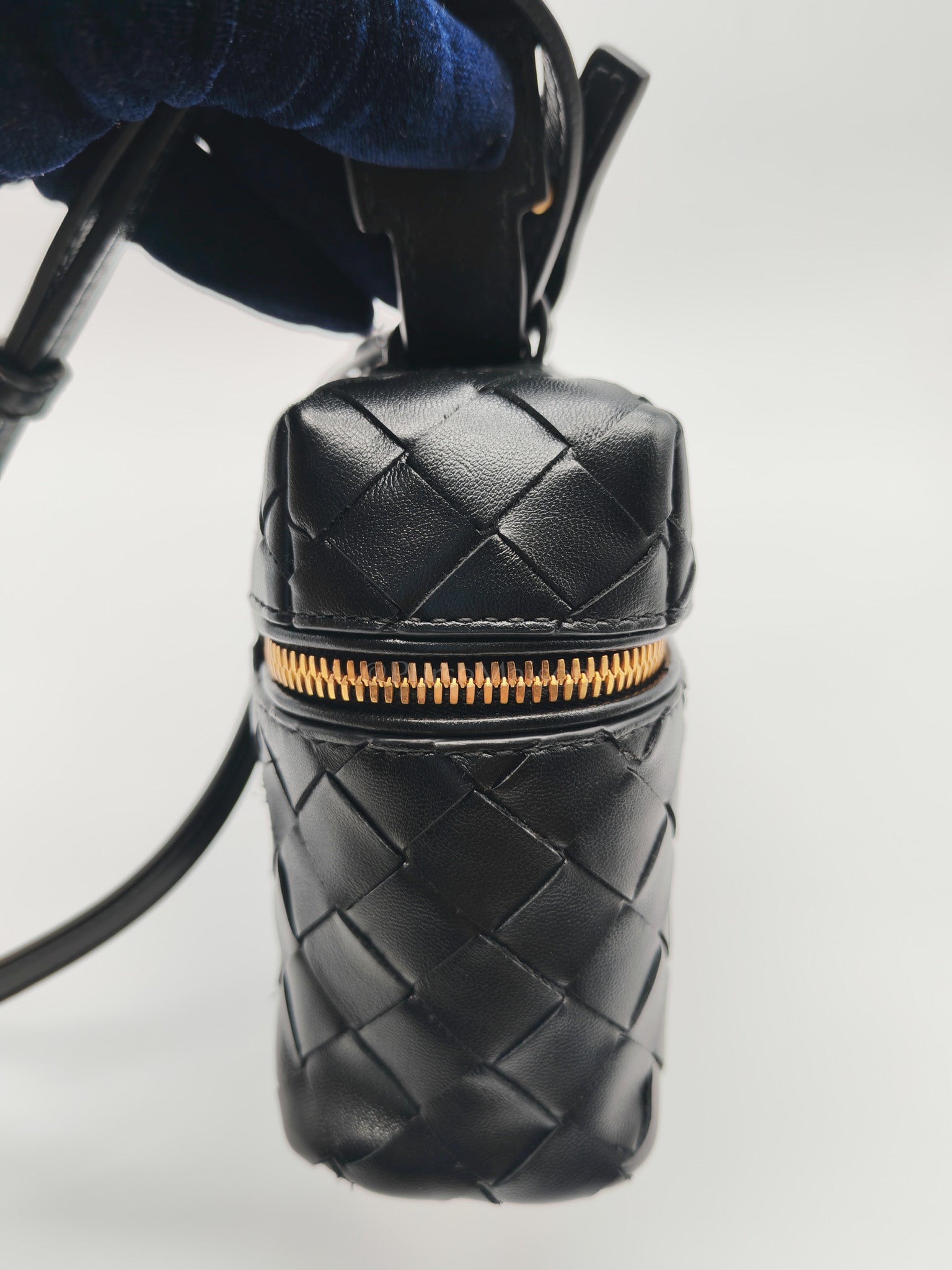 Bang Bang Vanity Case in Black Intrecciato Leather Crossbody Bag | Purse Maison Luxury Bags Shop