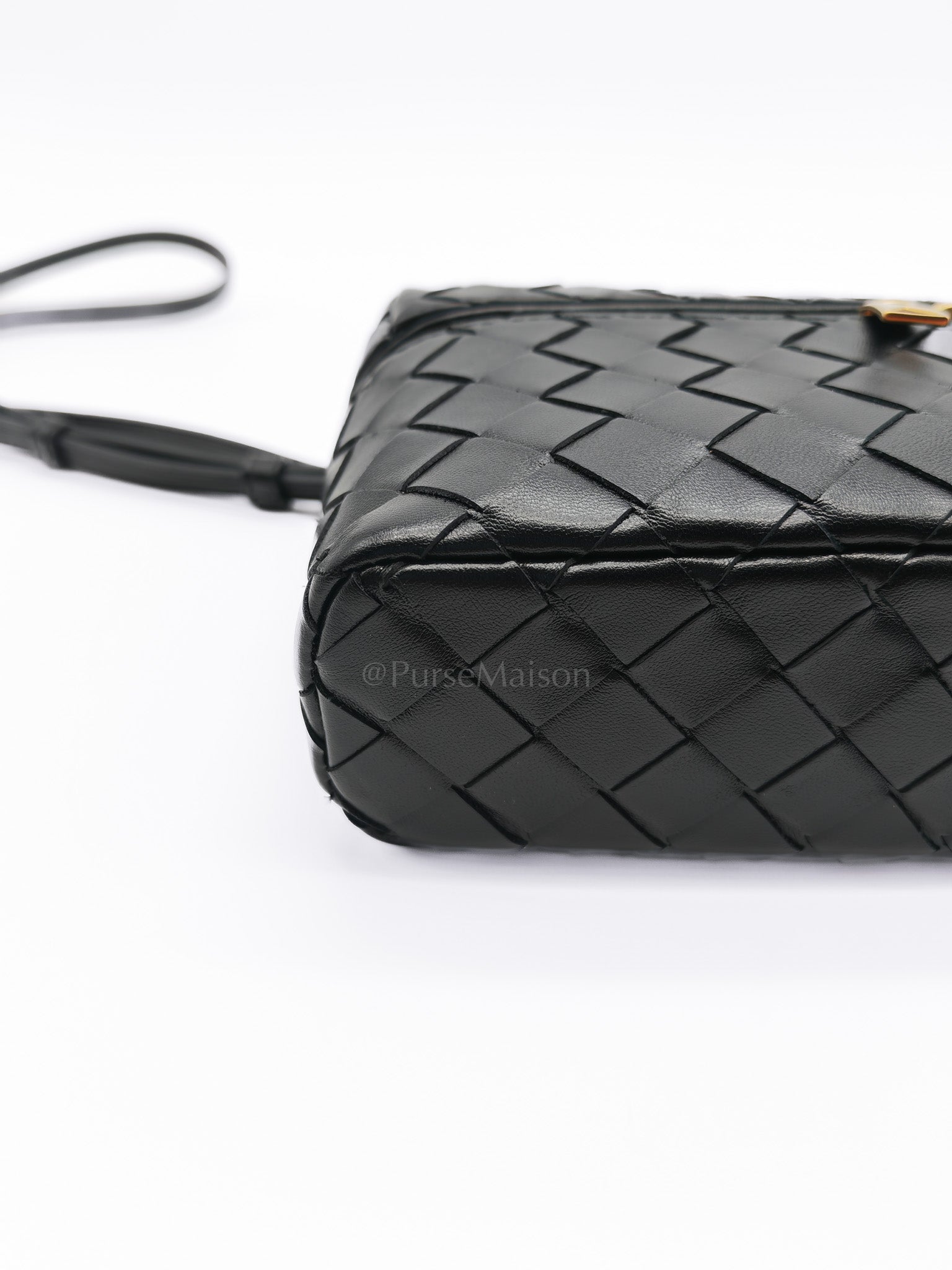 Bang Bang Vanity Case in Black Intrecciato Leather Crossbody Bag | Purse Maison Luxury Bags Shop