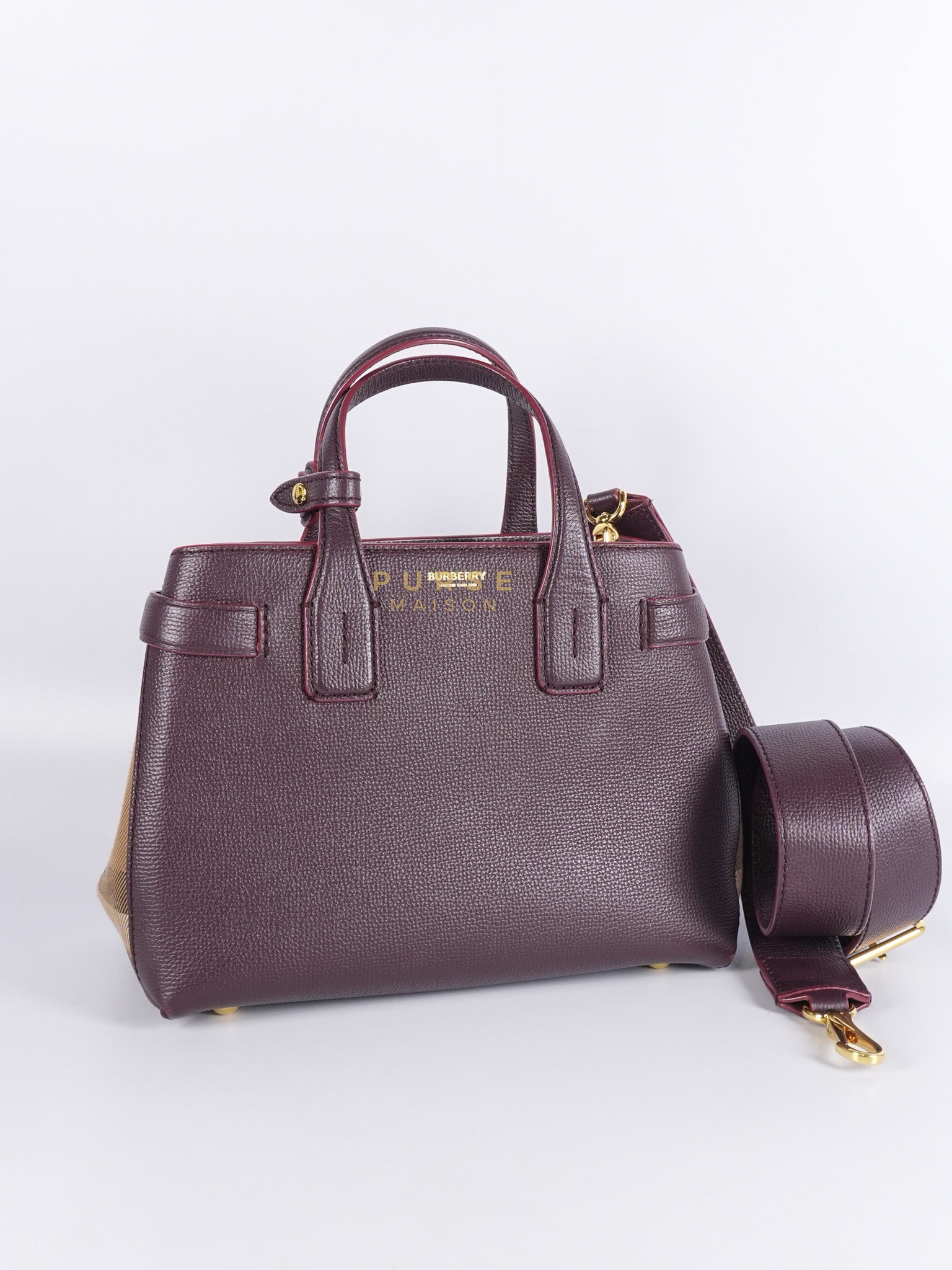 Banner in Mahogany Red Tote Bag | Purse Maison Luxury Bags Shop