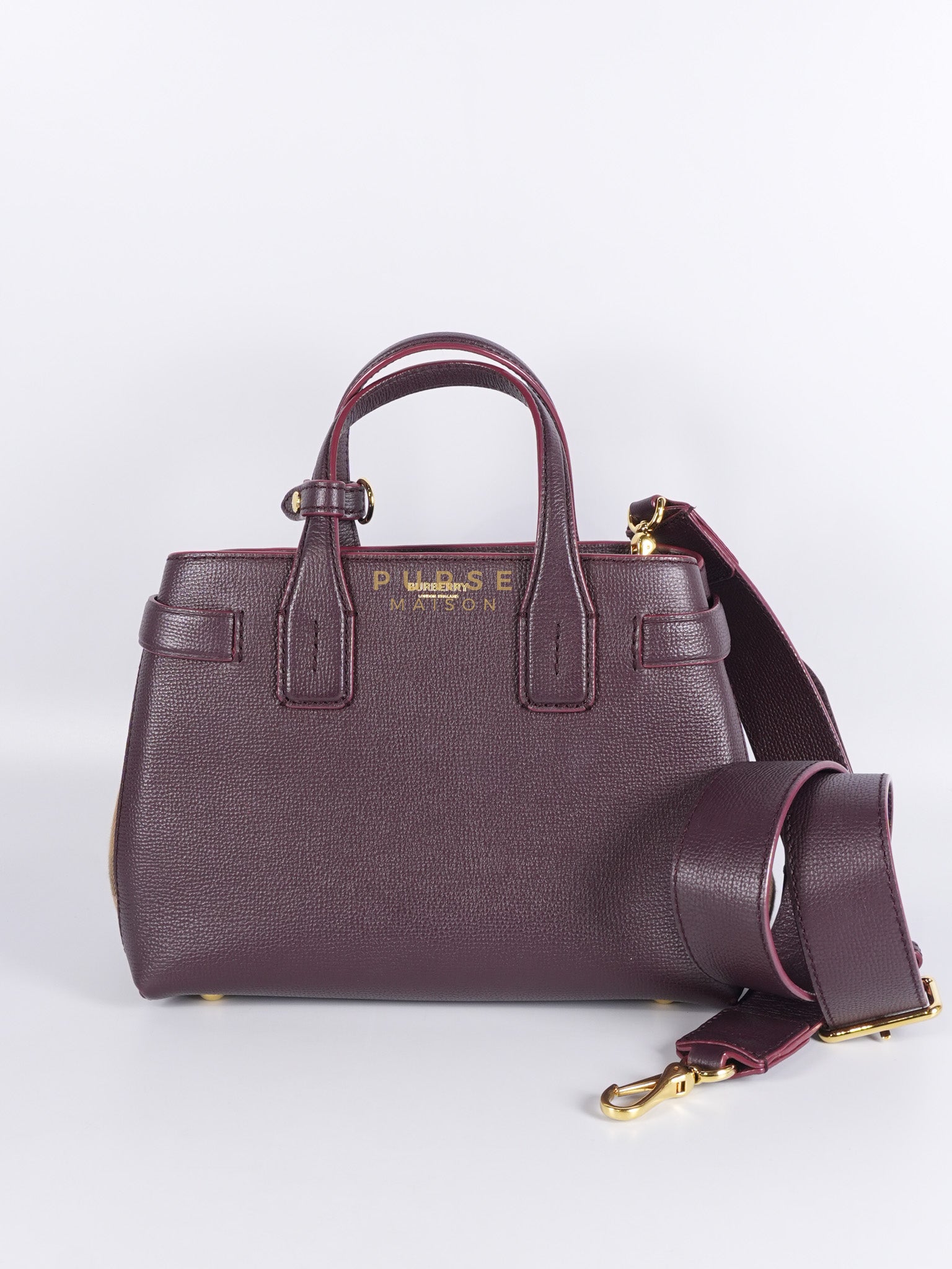 Banner in Mahogany Red Tote Bag | Purse Maison Luxury Bags Shop