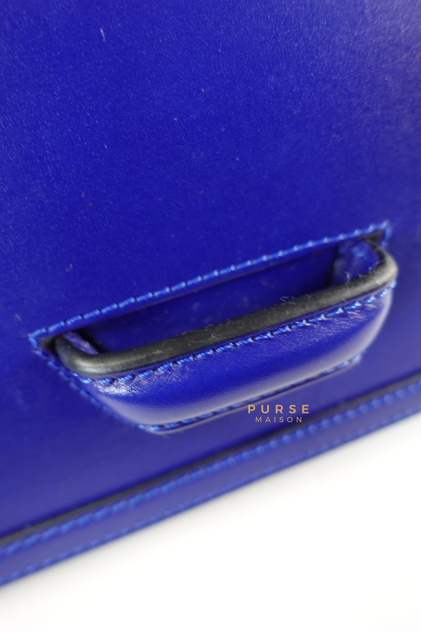 Barcelona in Royal Blue and Silk Calfskin Leather Crossbody Bag | Purse Maison Luxury Bags Shop