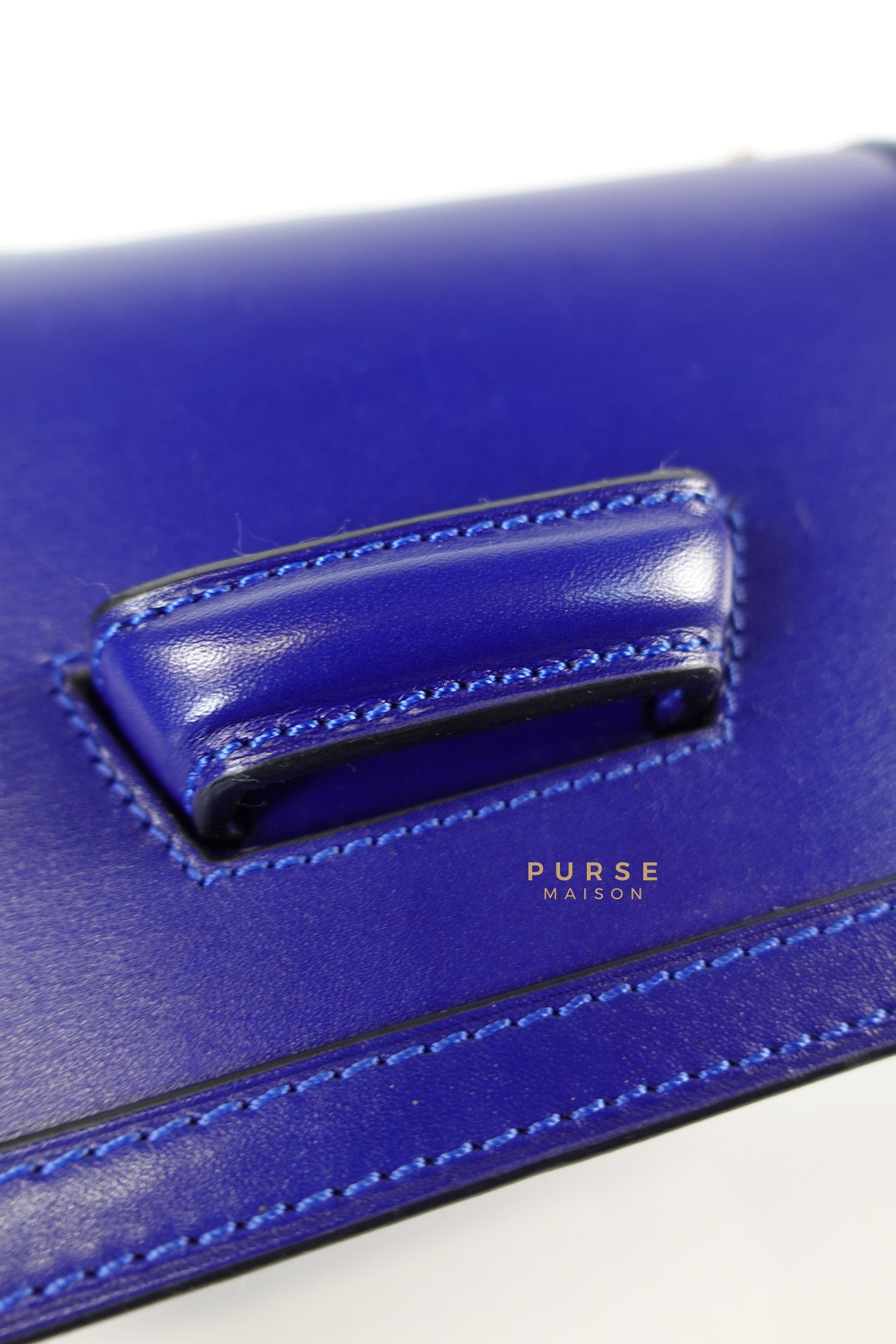 Barcelona in Royal Blue and Silk Calfskin Leather Crossbody Bag | Purse Maison Luxury Bags Shop