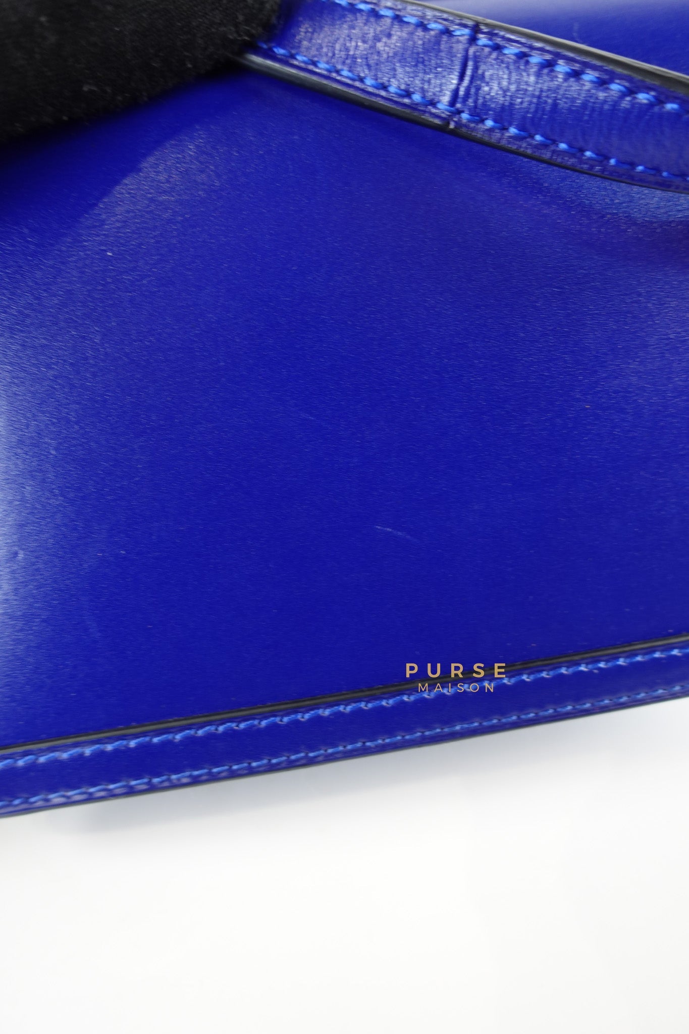 Barcelona in Royal Blue and Silk Calfskin Leather Crossbody Bag | Purse Maison Luxury Bags Shop