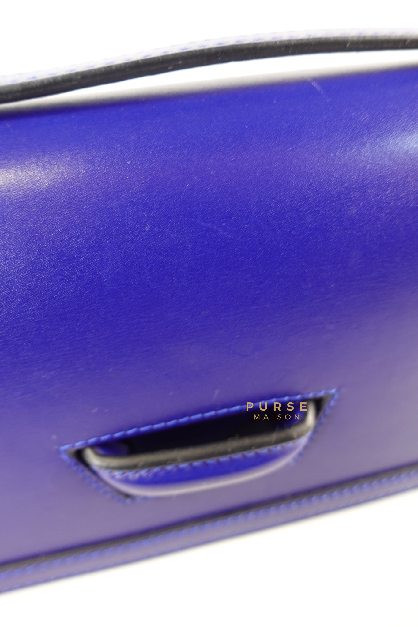 Barcelona in Royal Blue and Silk Calfskin Leather Crossbody Bag | Purse Maison Luxury Bags Shop