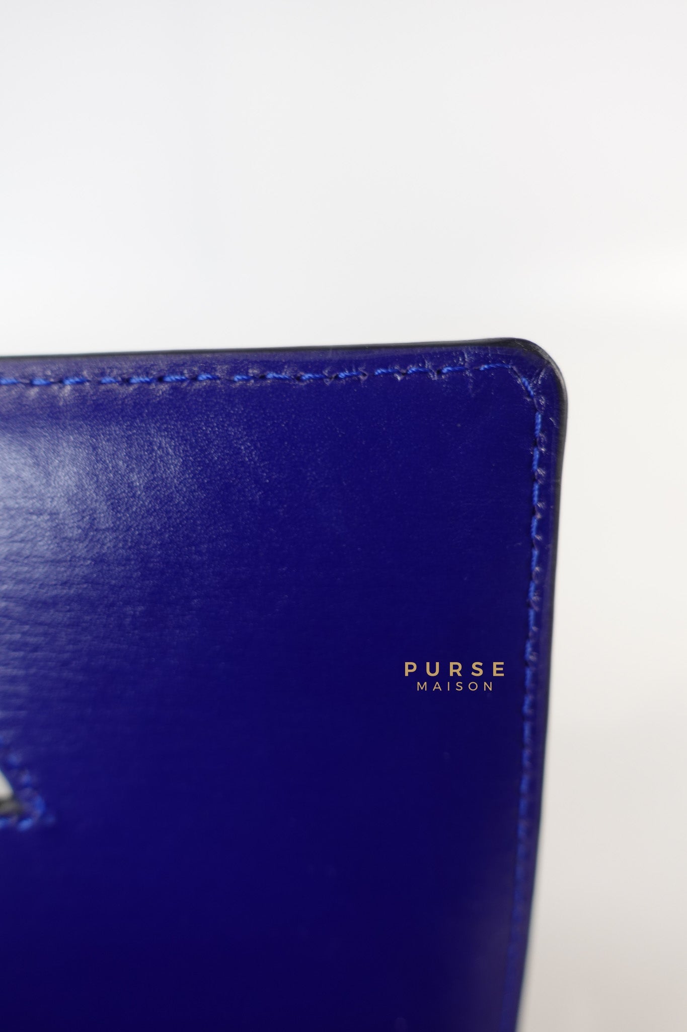 Barcelona in Royal Blue and Silk Calfskin Leather Crossbody Bag | Purse Maison Luxury Bags Shop