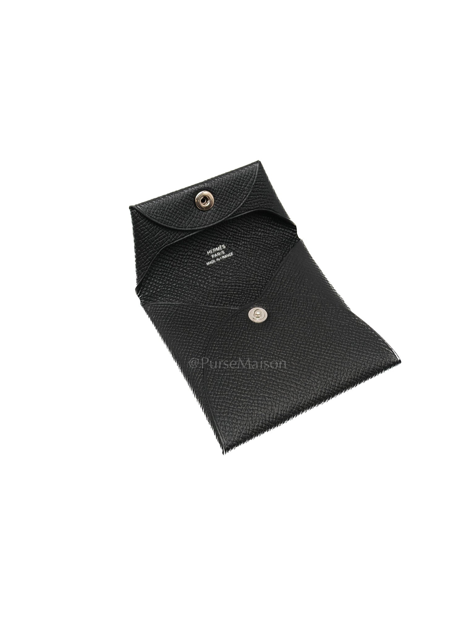 Bastia Change Purse in Black Evercolor Leather Stamp C (2018) | Purse Maison Luxury Bags Shop